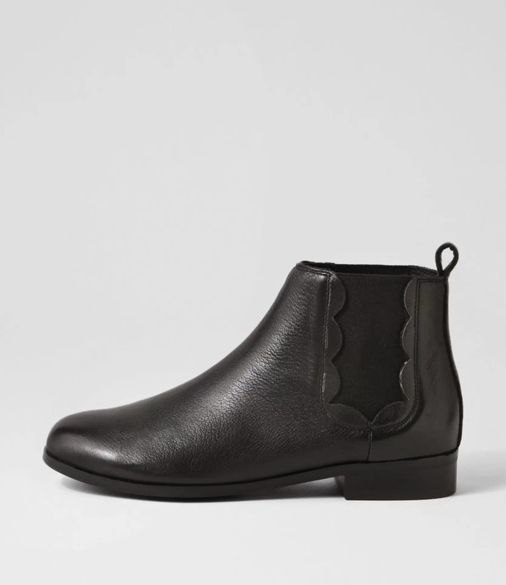 Best Quirko Black Leather Chelsea Boots Women Ankle Boots