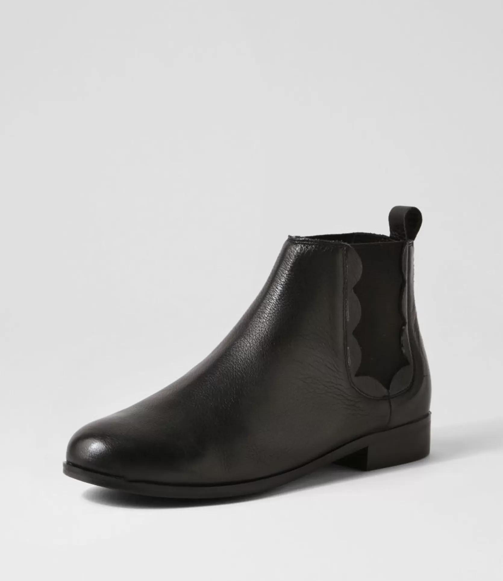 Best Quirko Black Leather Chelsea Boots Women Ankle Boots