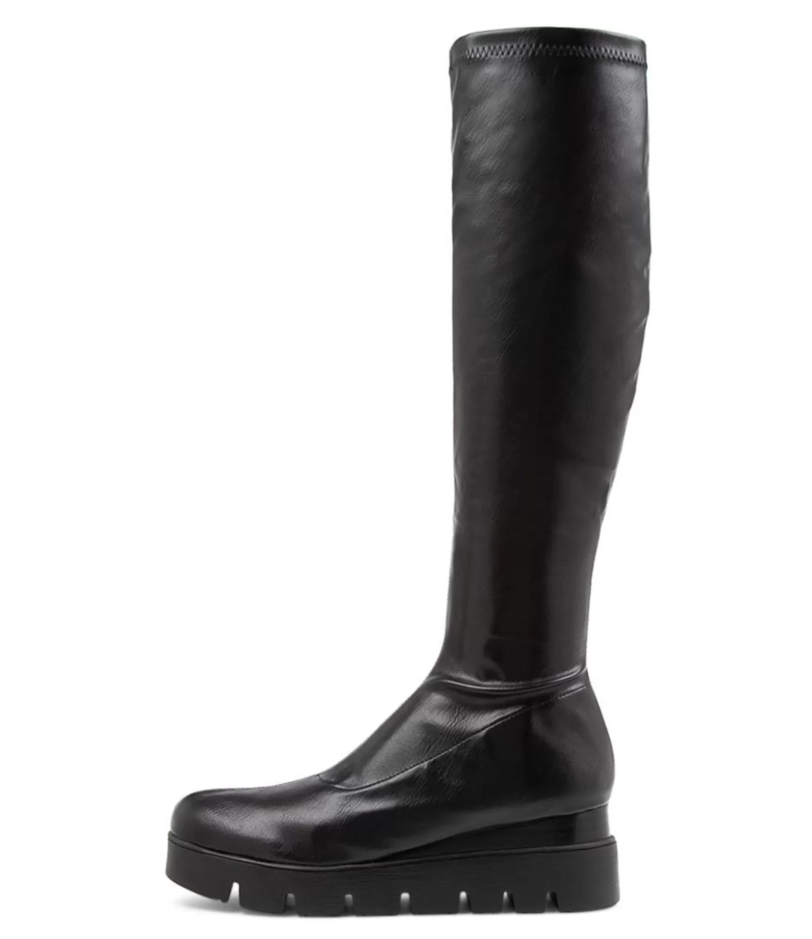 Shop Rasha Black Stretch Knee High Boots Women Boots