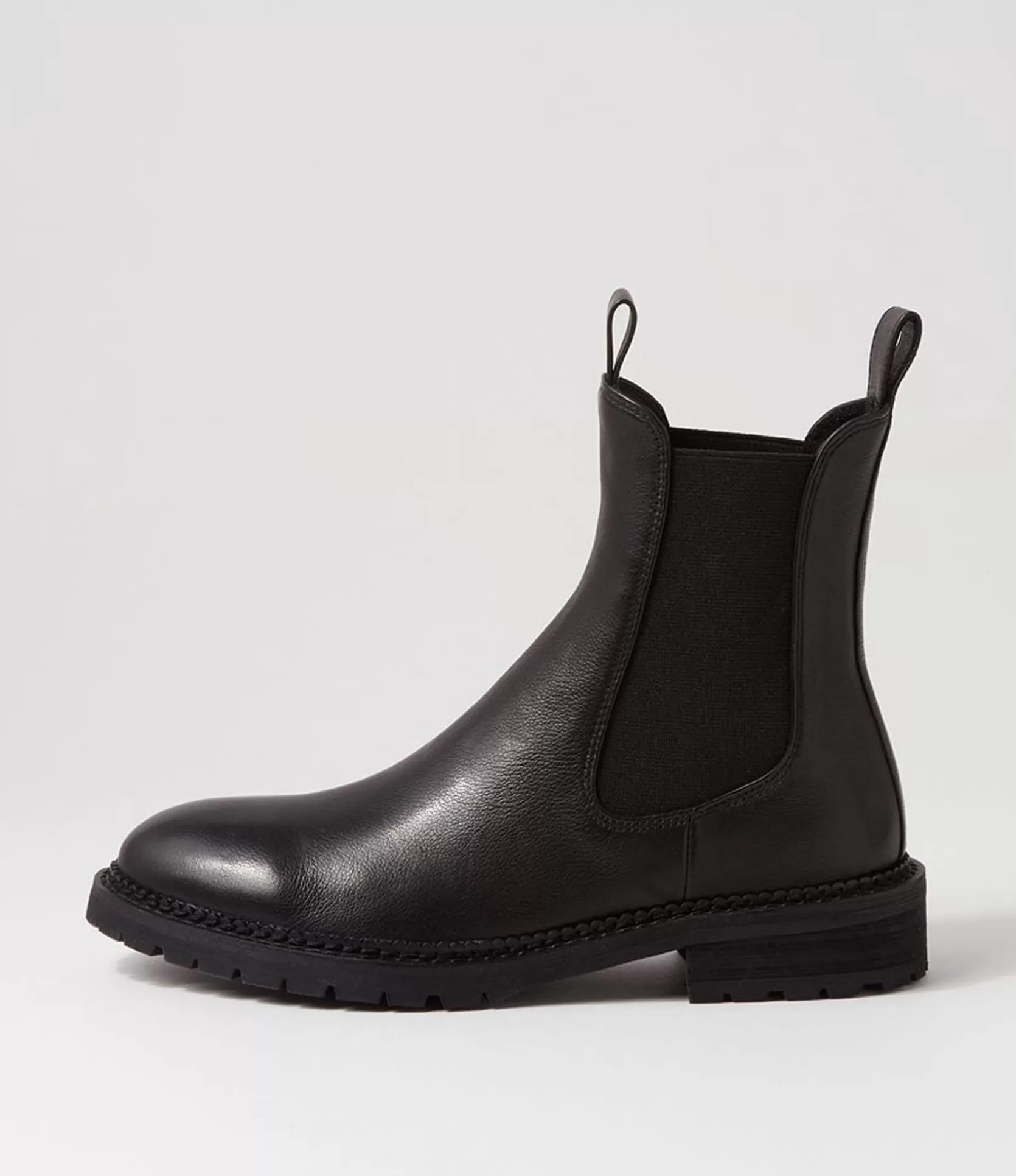Store Rokkie Black Leather Chelsea Boots Women Ankle Boots