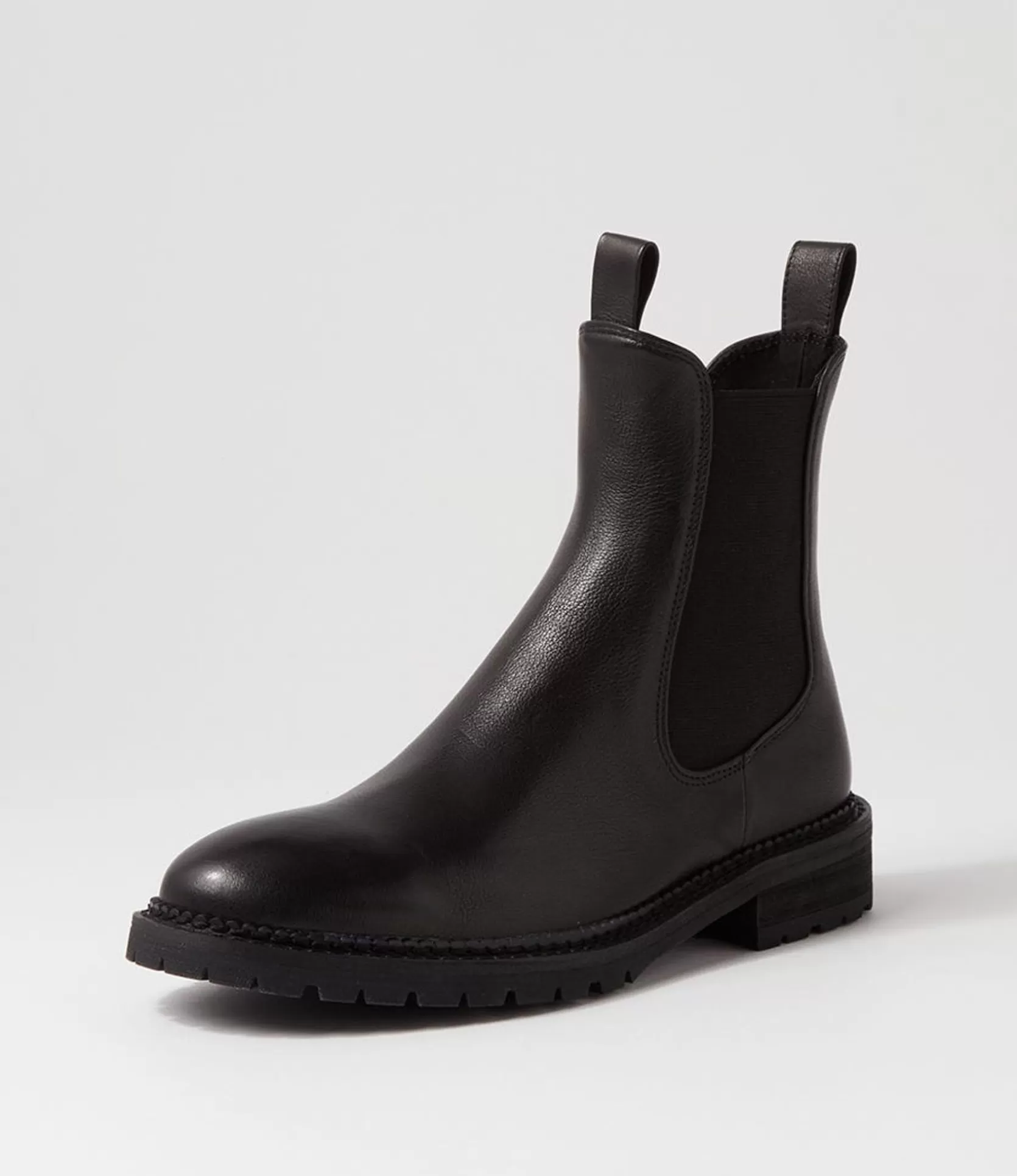 Store Rokkie Black Leather Chelsea Boots Women Ankle Boots
