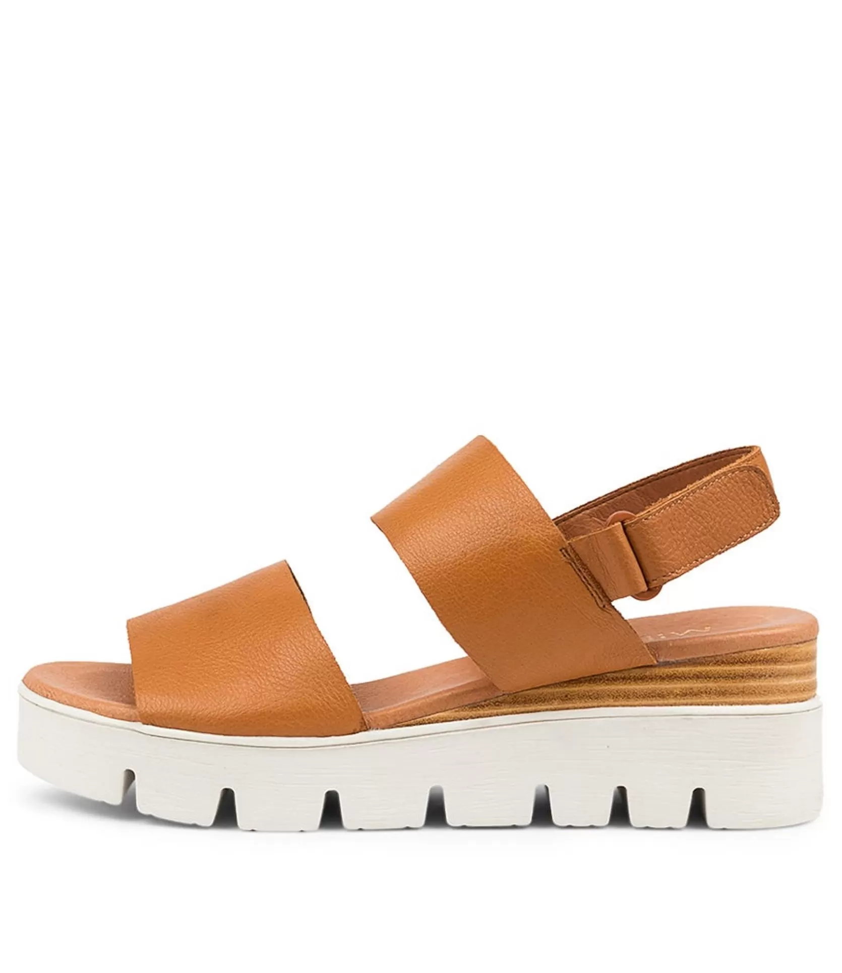 Cheap Runa Dk Tan Leather Women Sandals