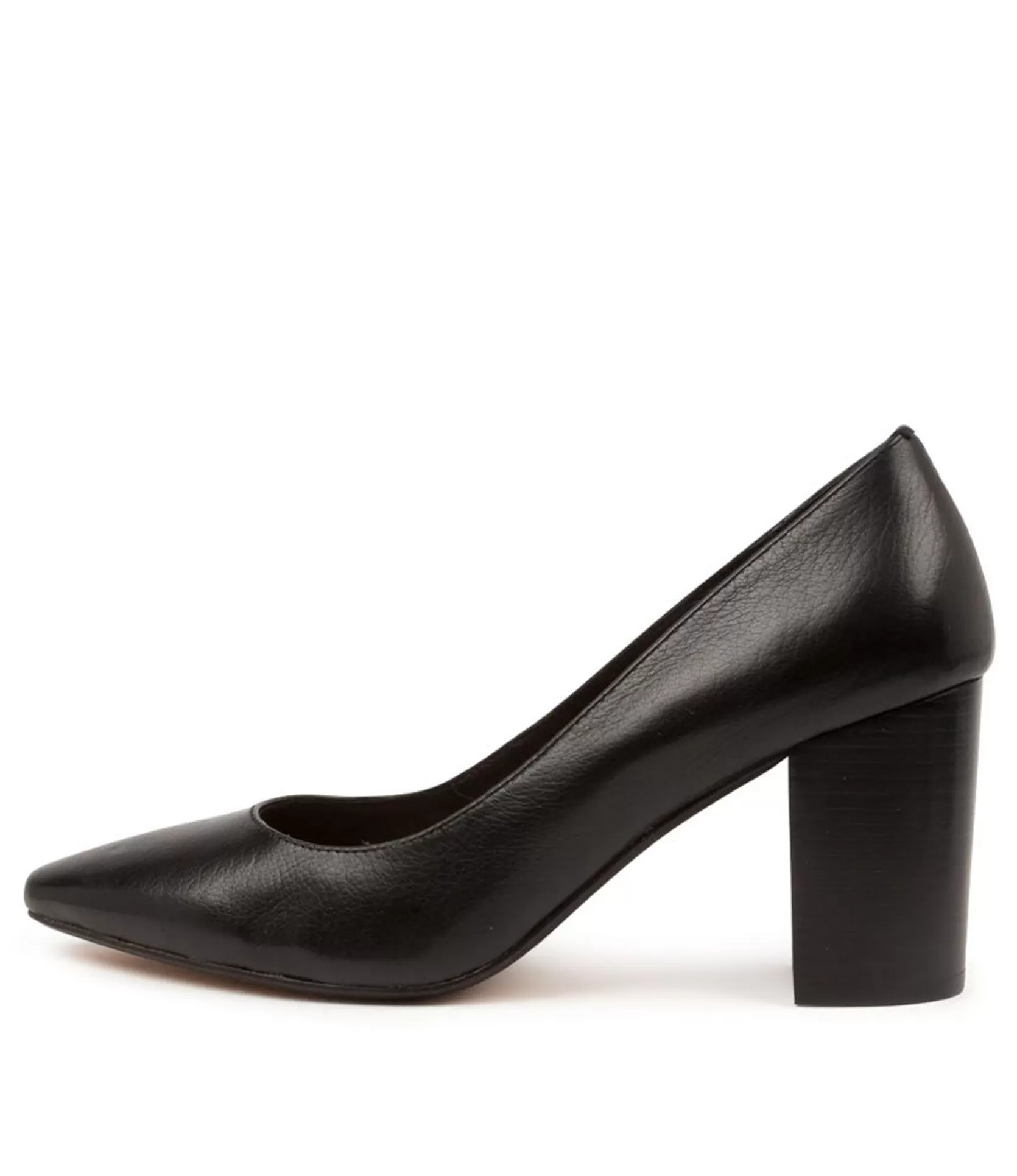 Store Sabine Black Leather Women Heels