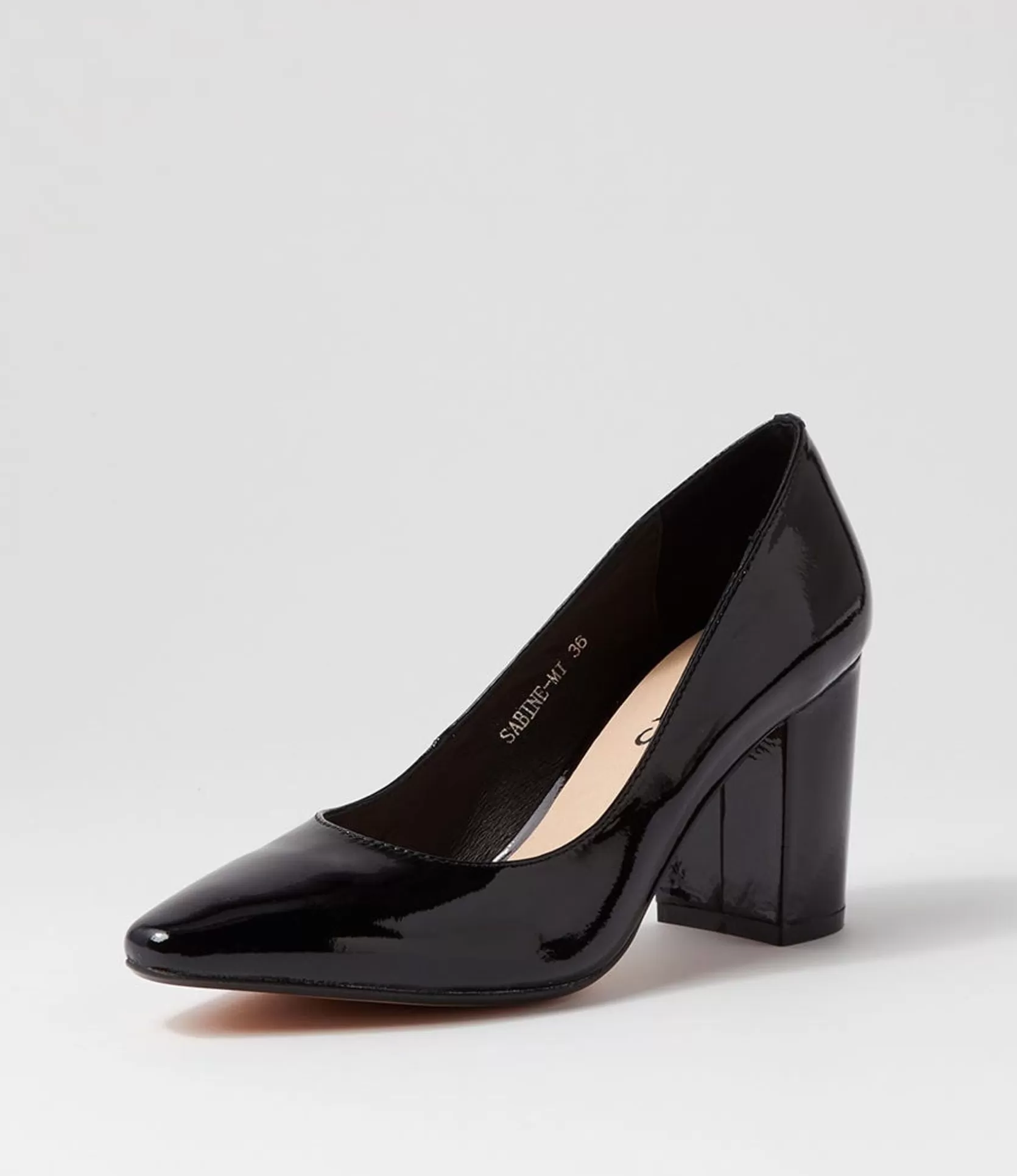 Best Sabine Black Patent Leather Heels Women Heels