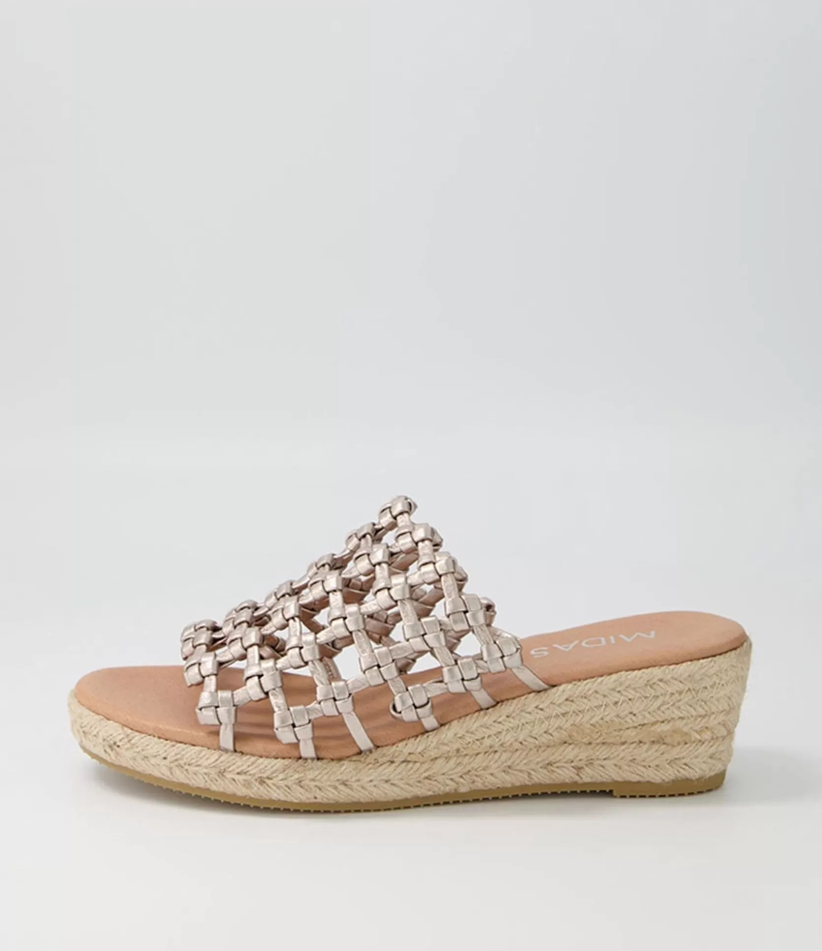 Best Sangria Platino Natural Rope Leather Espadrilles Women Wedges
