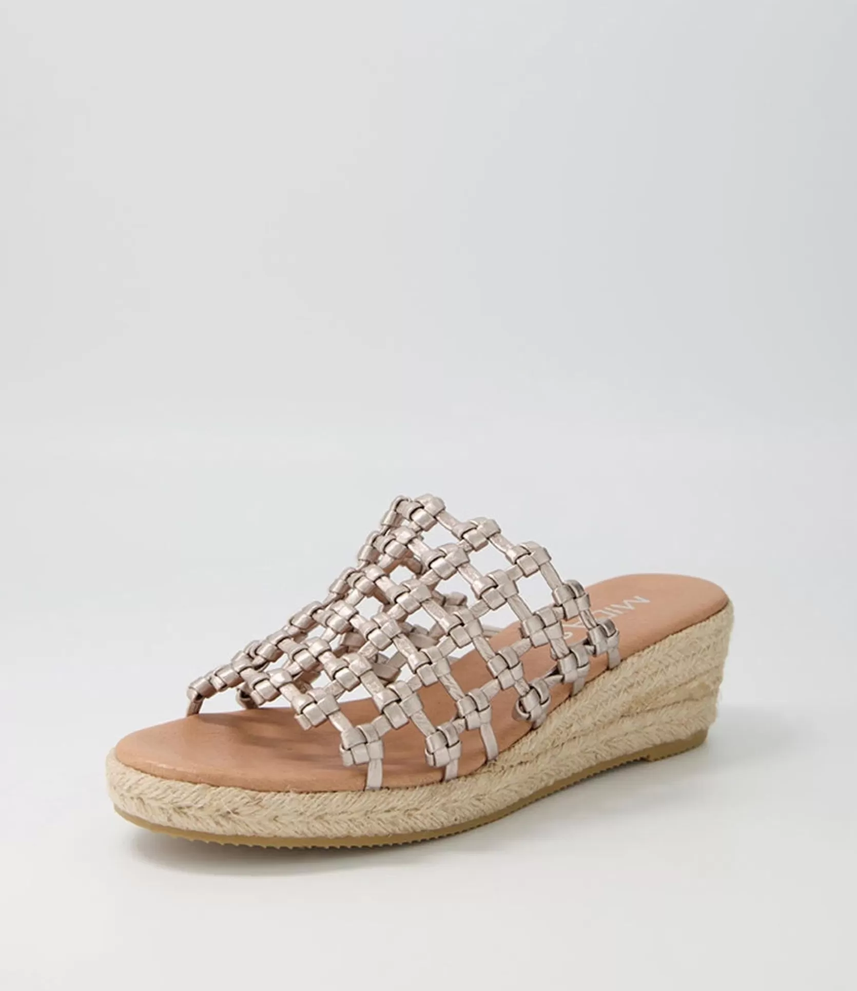Best Sangria Platino Natural Rope Leather Espadrilles Women Wedges