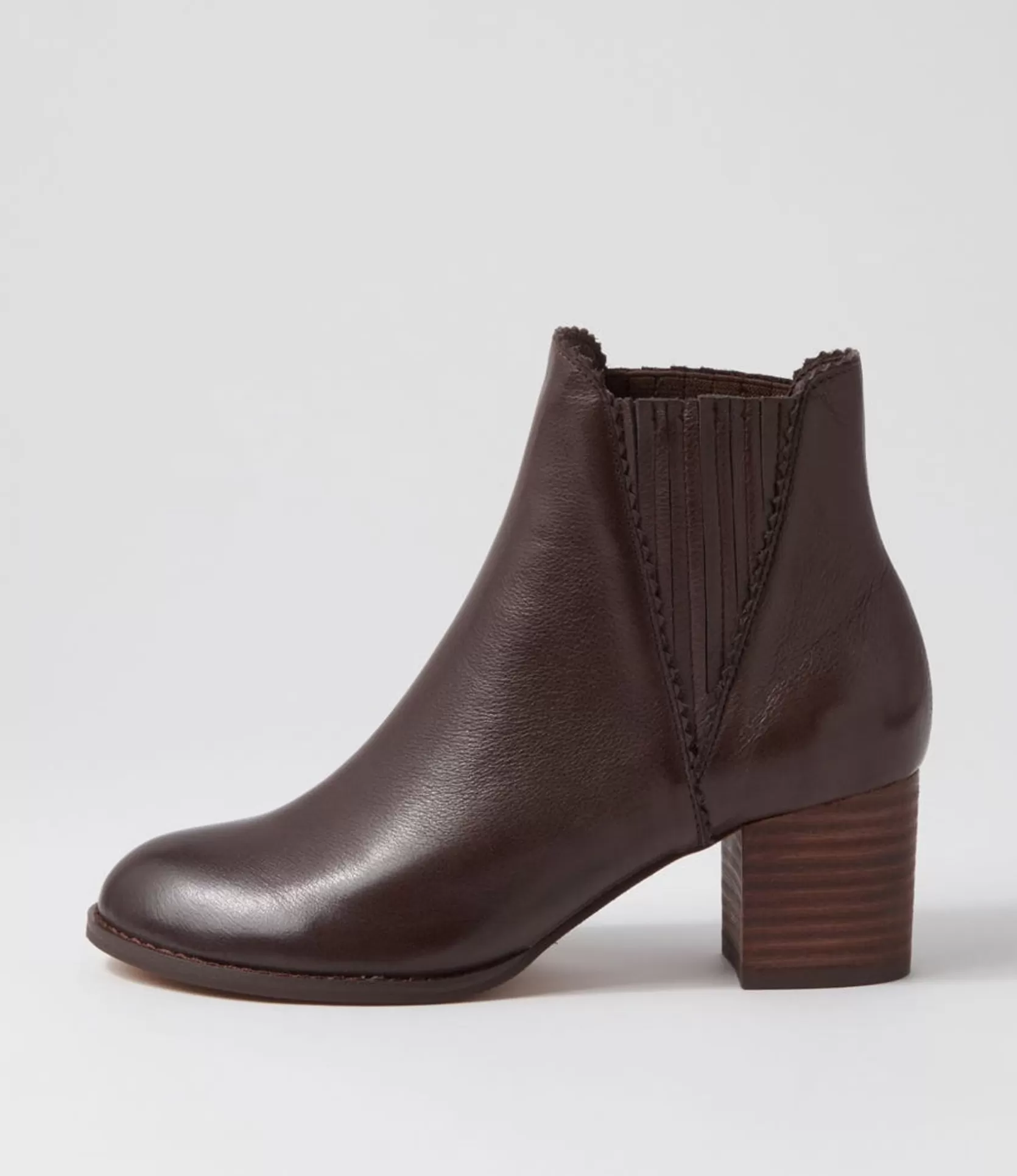 Best Sale Saniti Choc Leather Chelsea Boots Women Ankle Boots