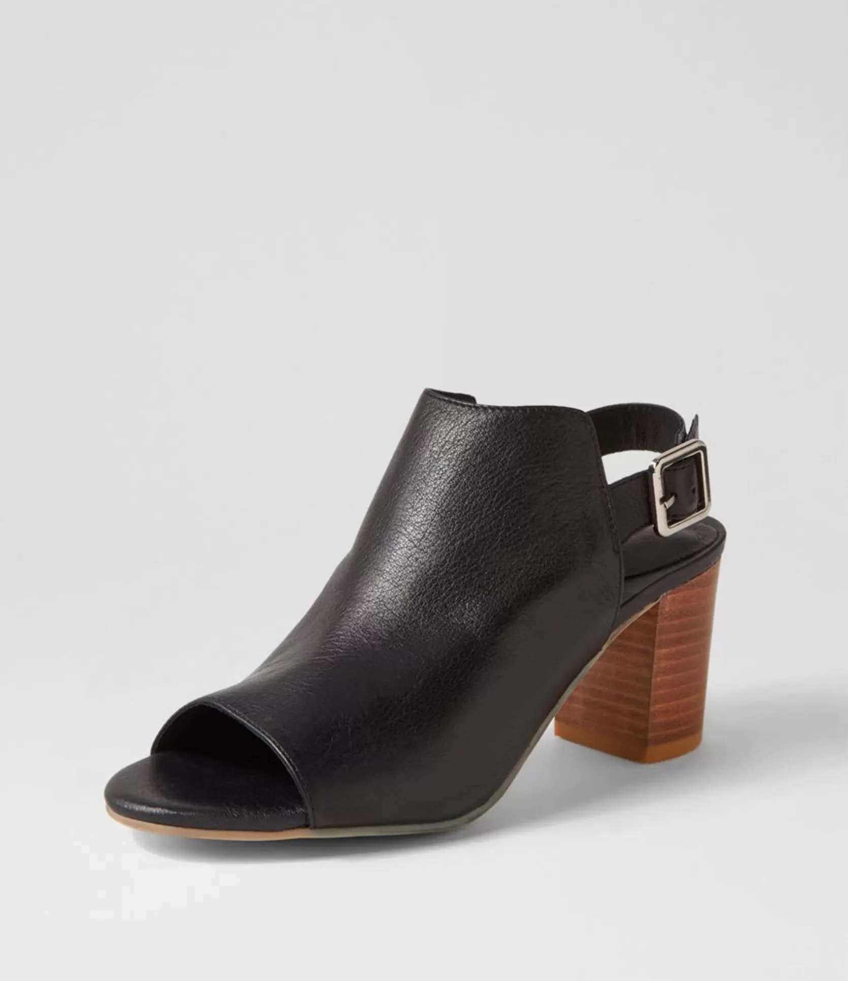 Best Sale Sarena Black Natural Leather Sandals Women Heels