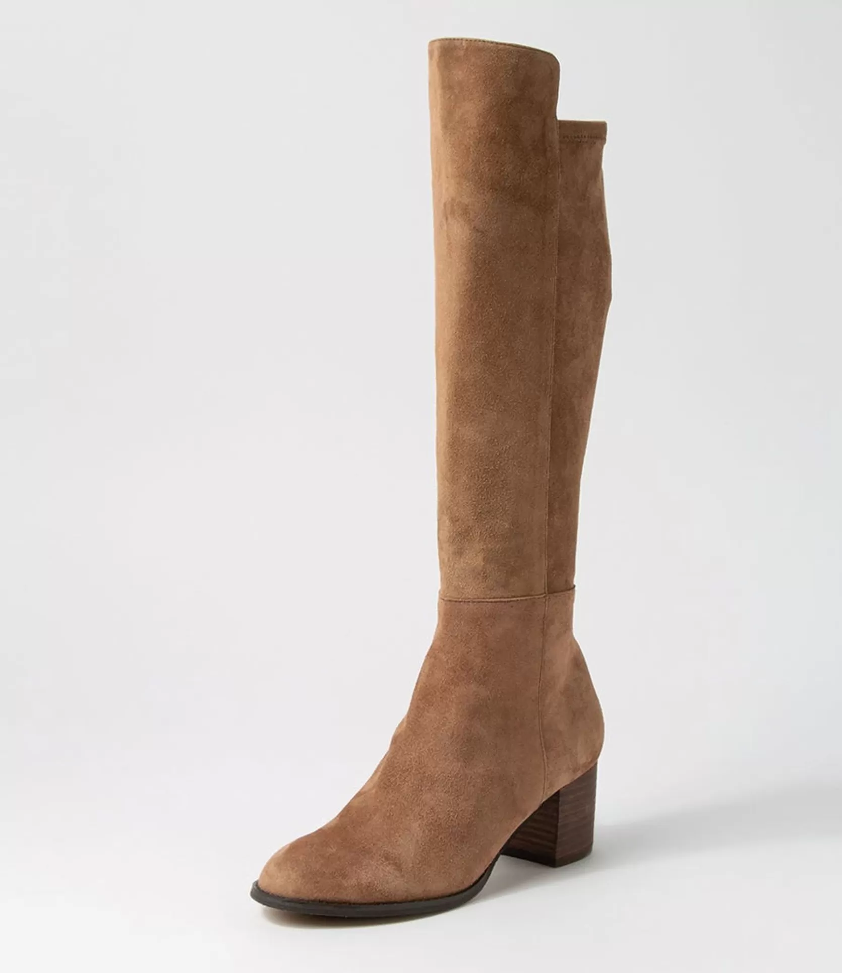 New Settin Choc Suede Stretch Microsuede Knee High Boots Women Boots