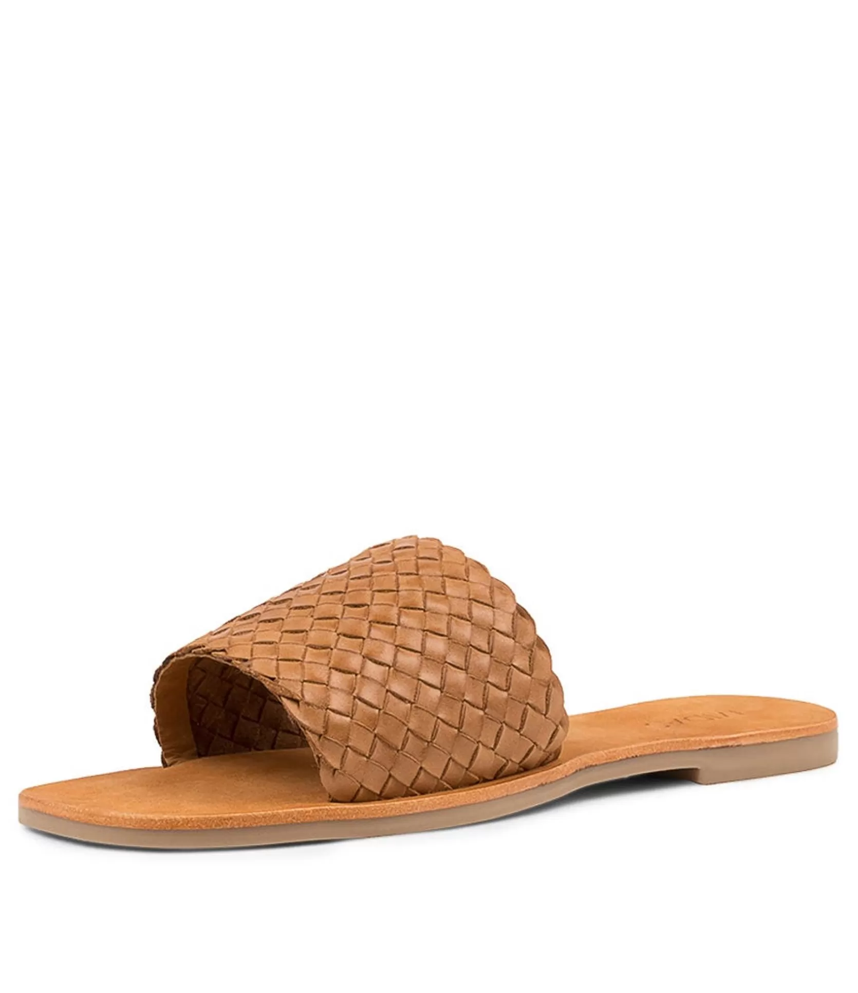 Store Shella Tan Leather Women Flats