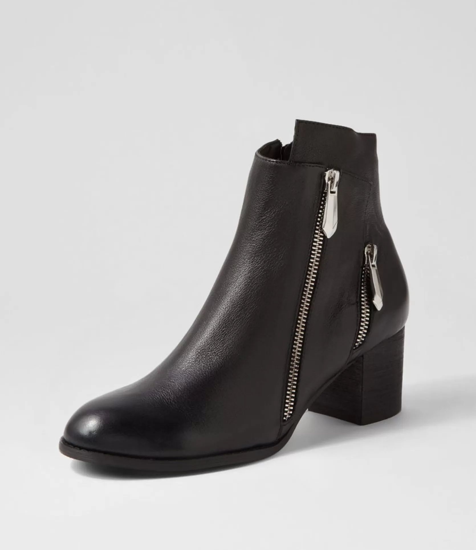 Store Silas Black Leather Ankle Boots Women Ankle Boots