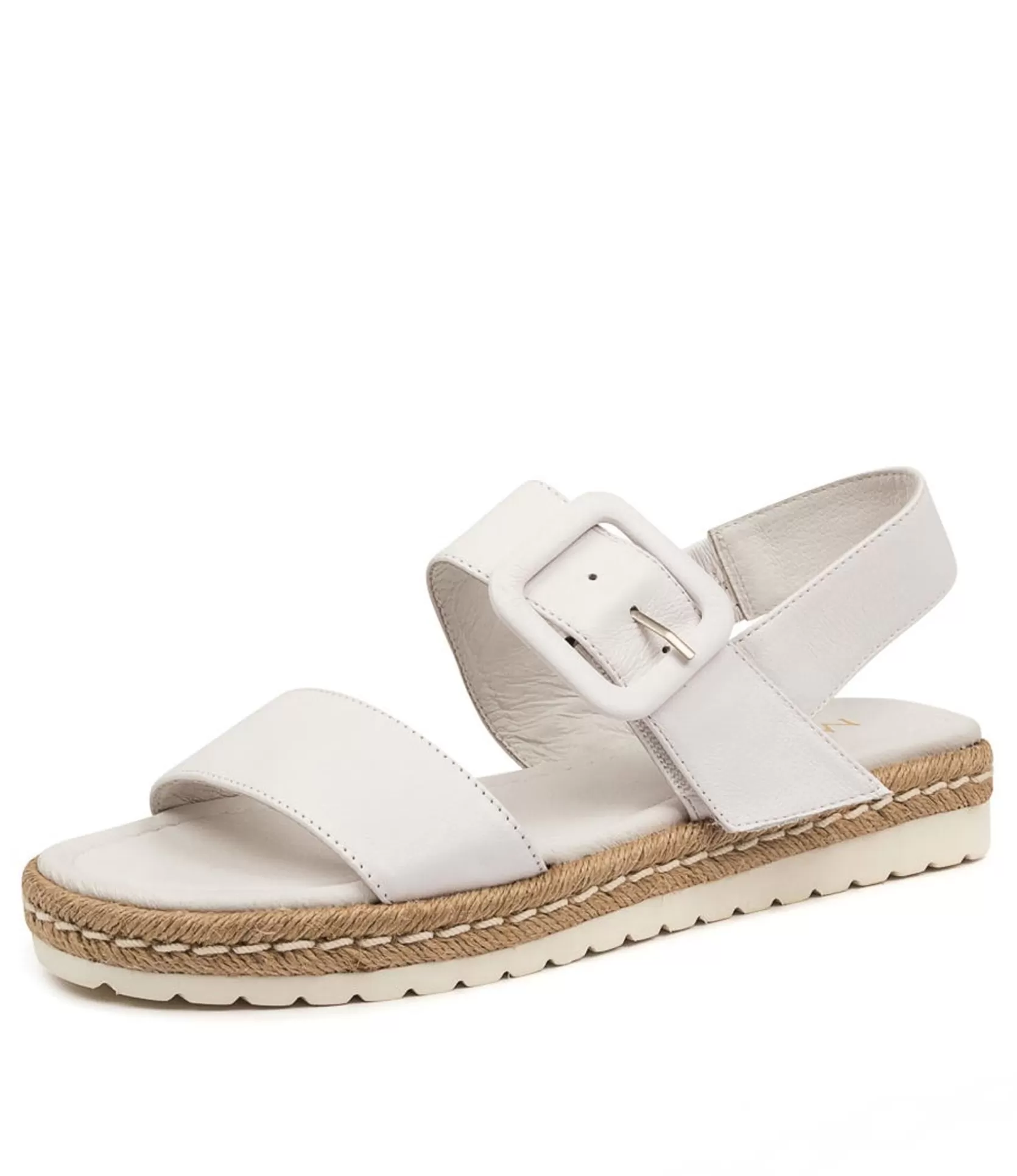 Best Silo White Leather Women Flats