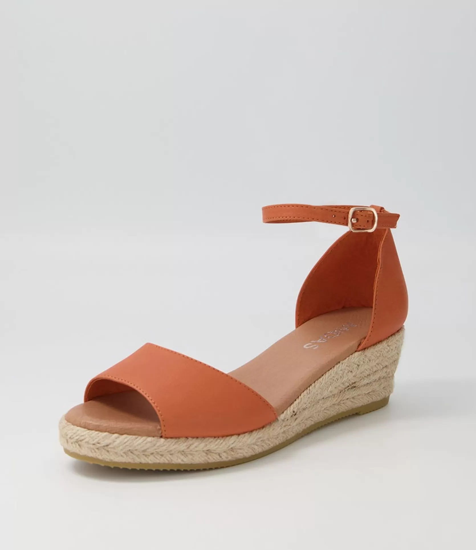 Clearance Skippy Bright Orange Rope Leather Espadrilles Women Espadrilles
