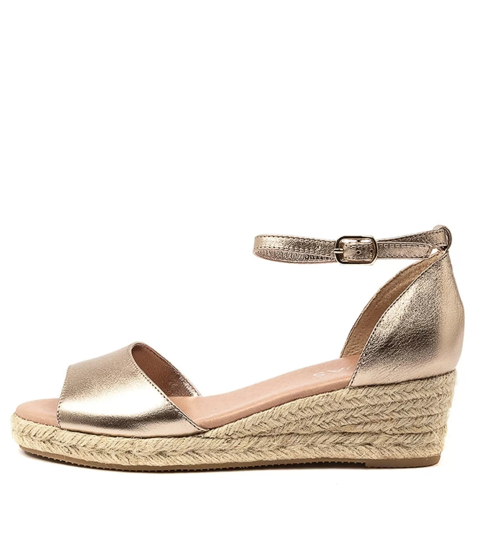 Clearance Skippy Champagne Leather Women Espadrilles