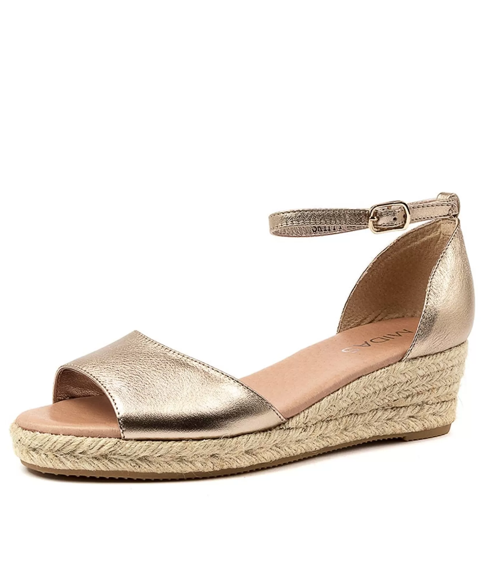 Clearance Skippy Champagne Leather Women Espadrilles