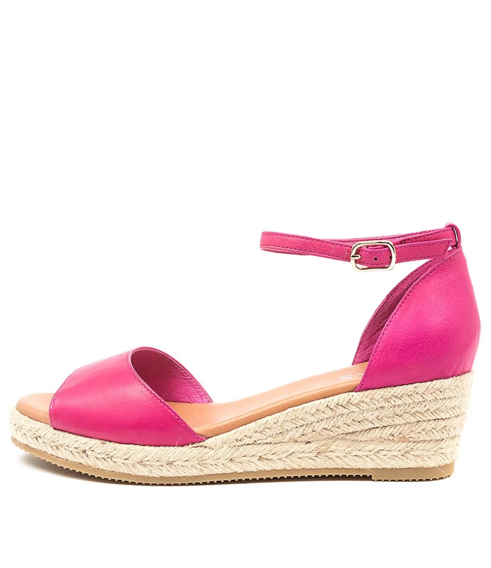 Best Sale Skippy Fuchsia Leather Women Espadrilles