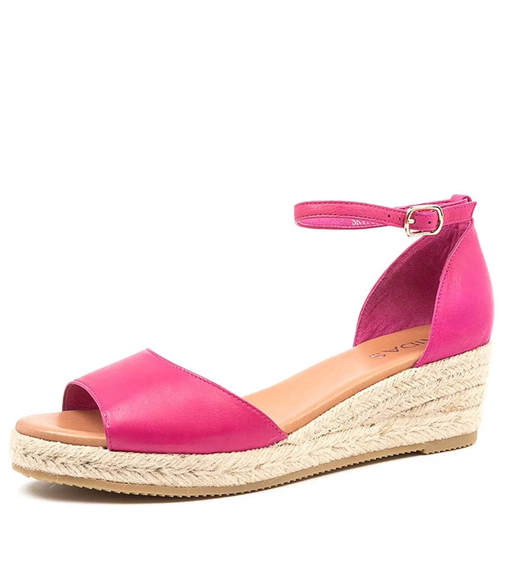 Best Sale Skippy Fuchsia Leather Women Espadrilles