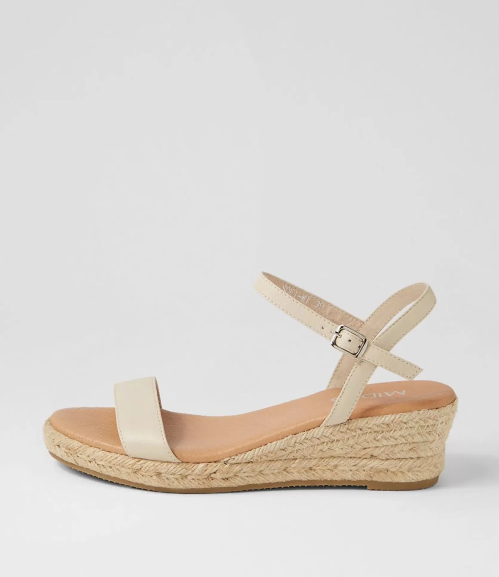 Cheap Sofi Milk Leather Espadrilles Women Wedges