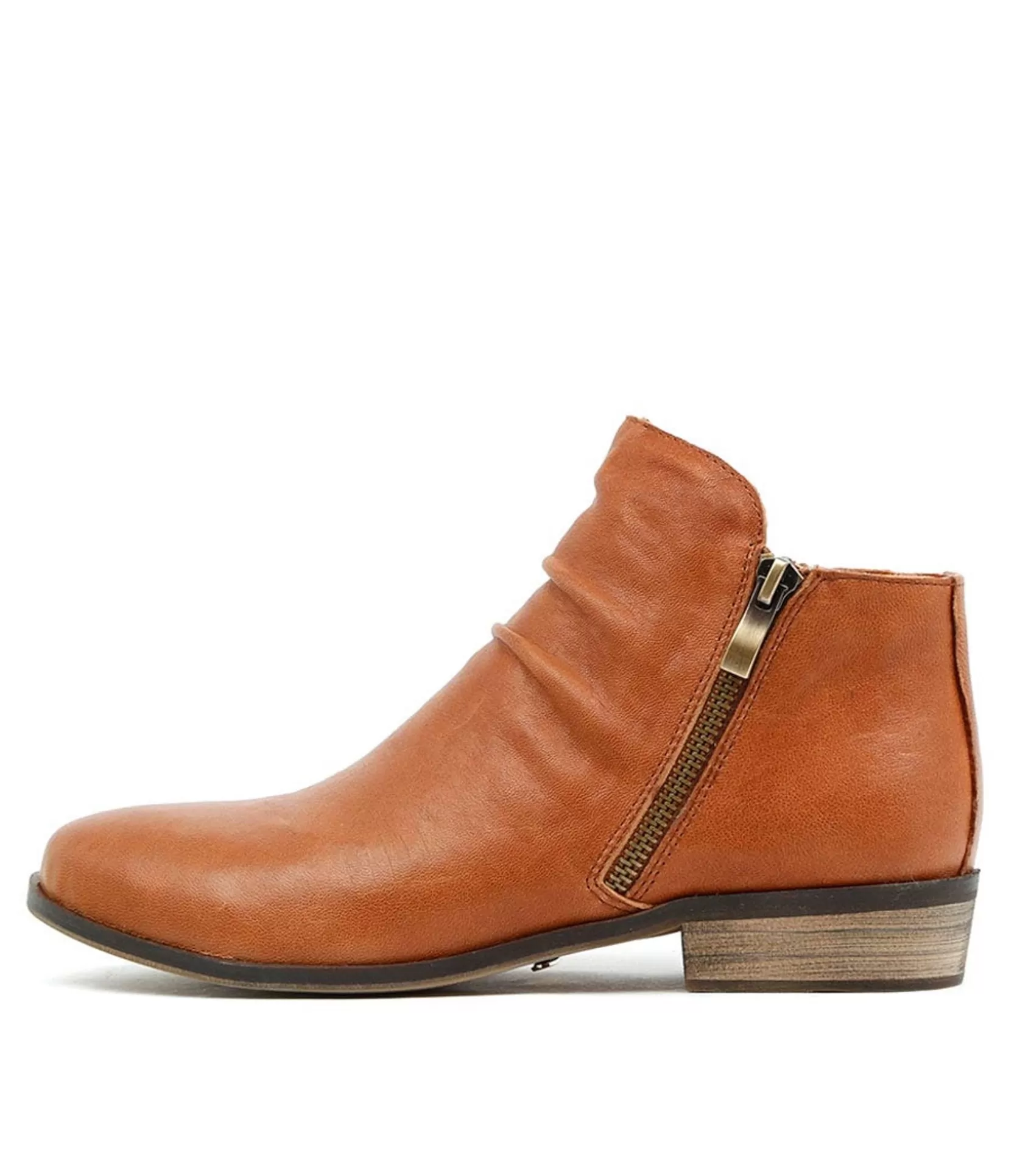 Best Sale Spices Dk Tan Leather Women Ankle Boots
