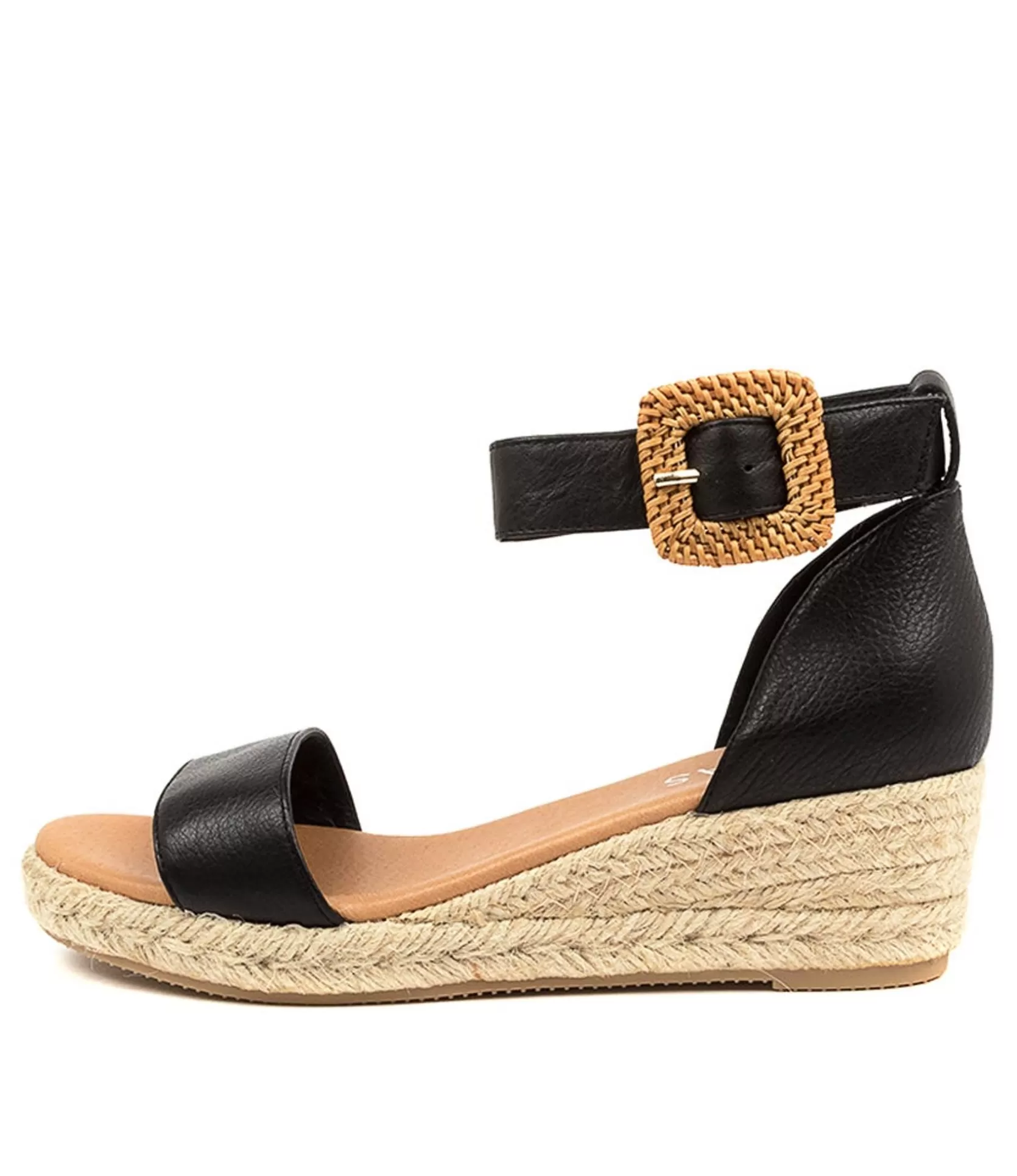 Flash Sale Sprung Black Leather Women Espadrilles