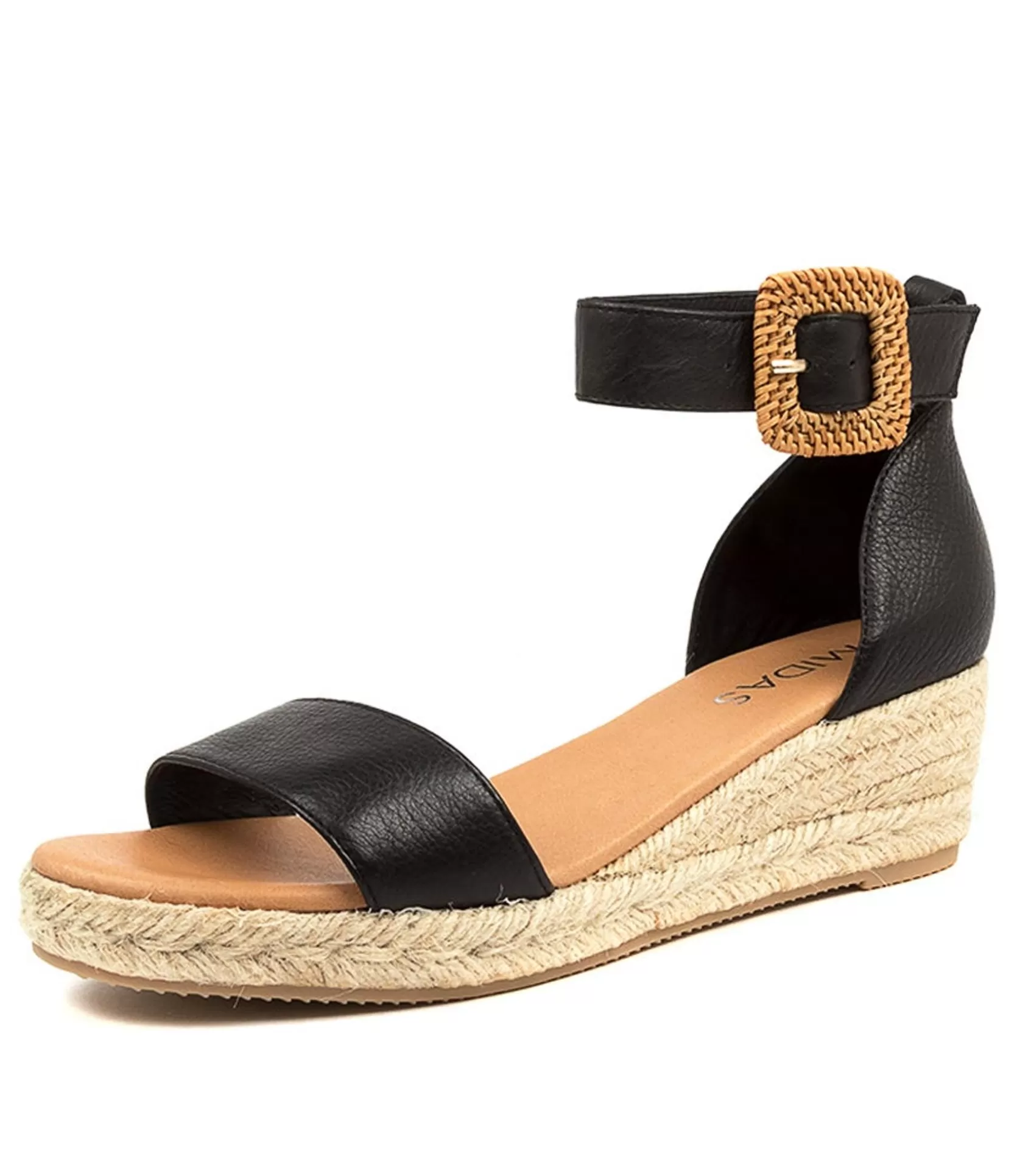 Flash Sale Sprung Black Leather Women Espadrilles