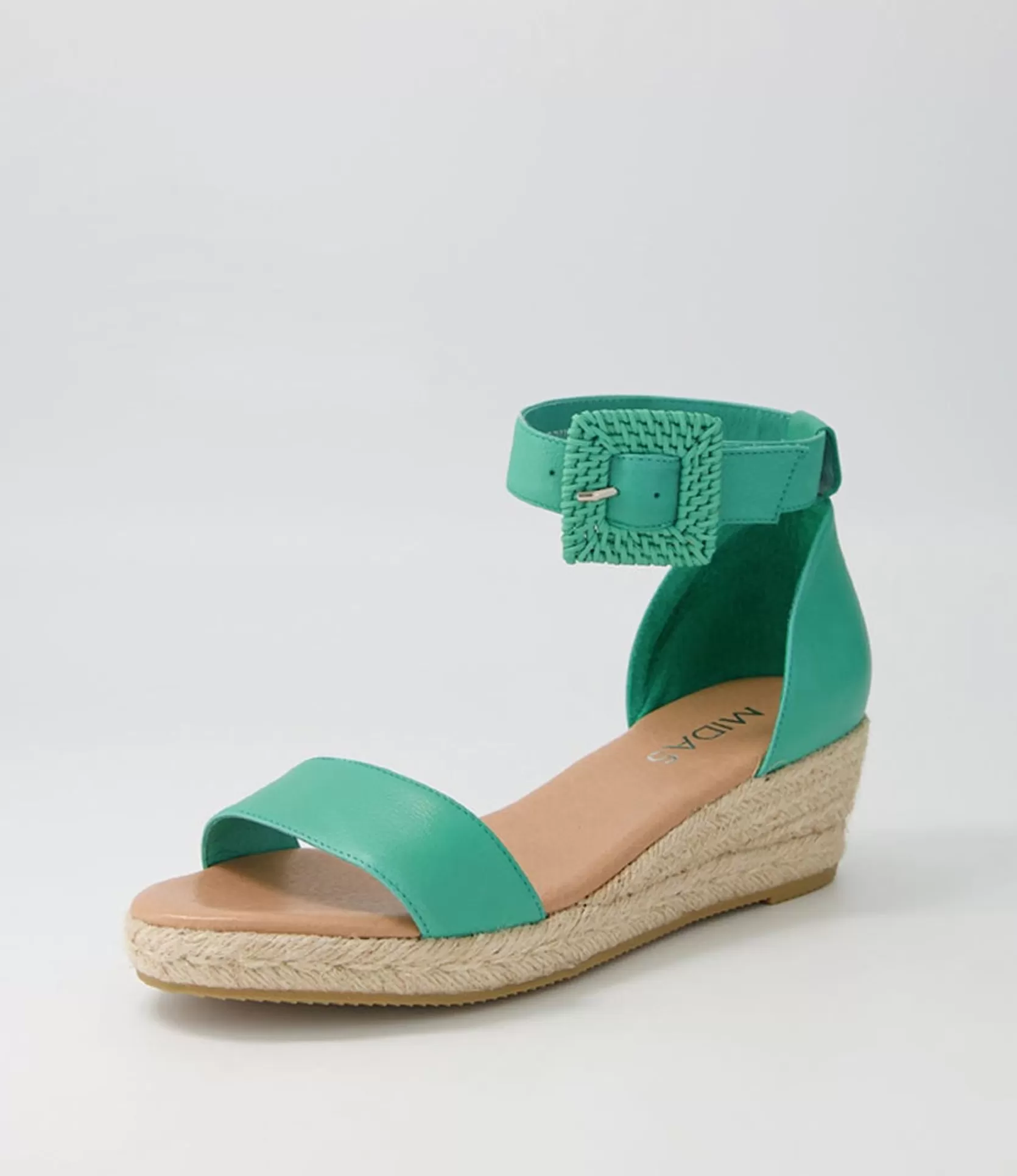 Store Sprung Light Emerald Rope Leather Espadrilles Women Espadrilles