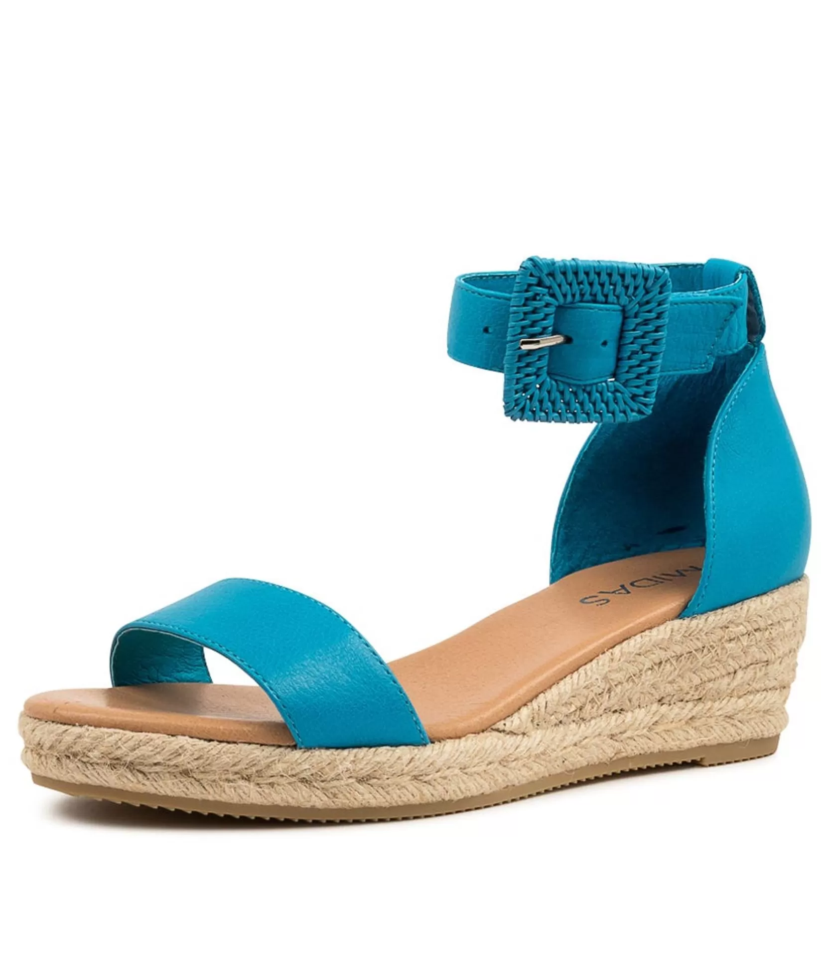 Cheap Sprung Turquoise Leathr Women Espadrilles