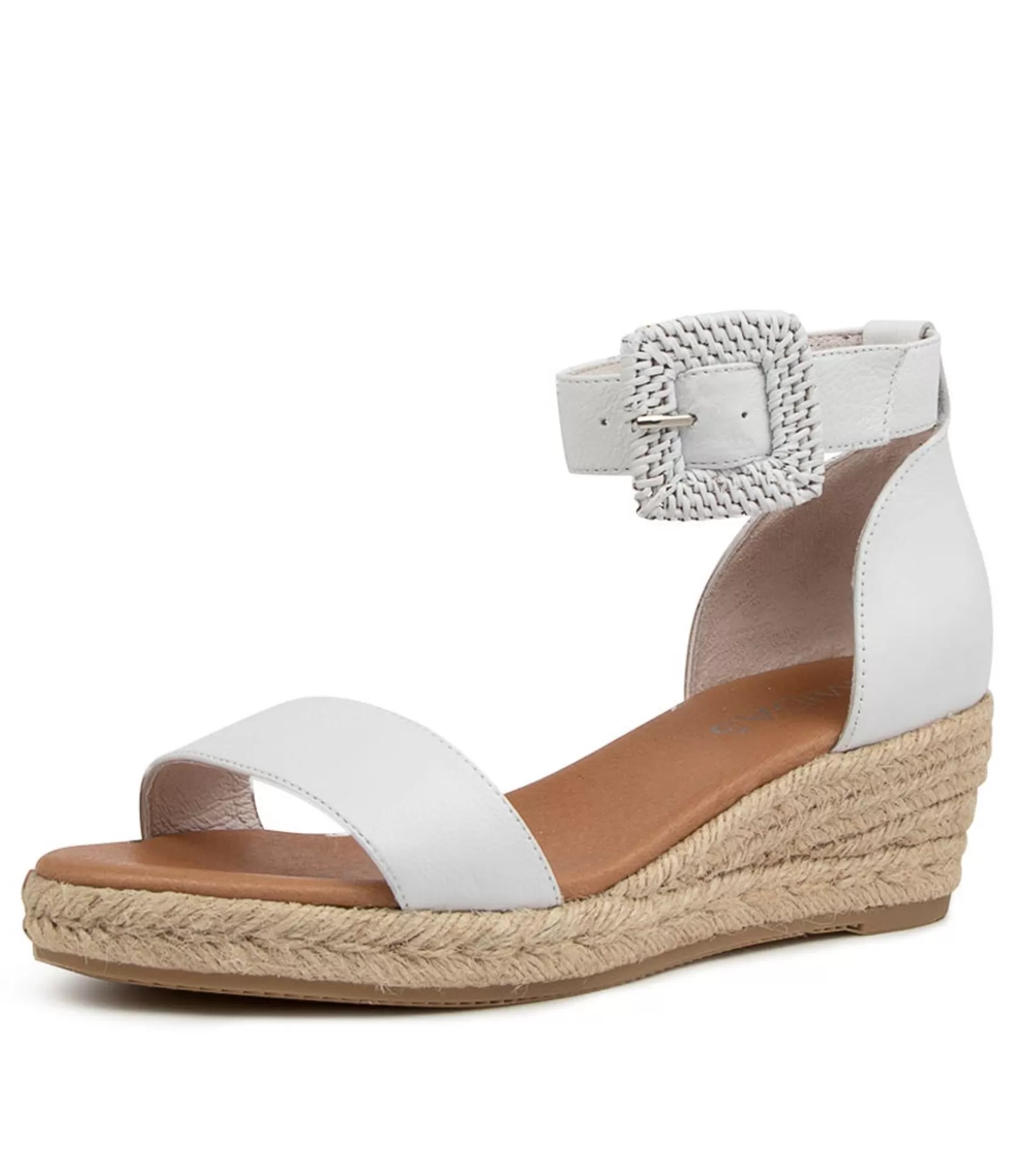 Cheap Sprung White Leather Women Espadrilles