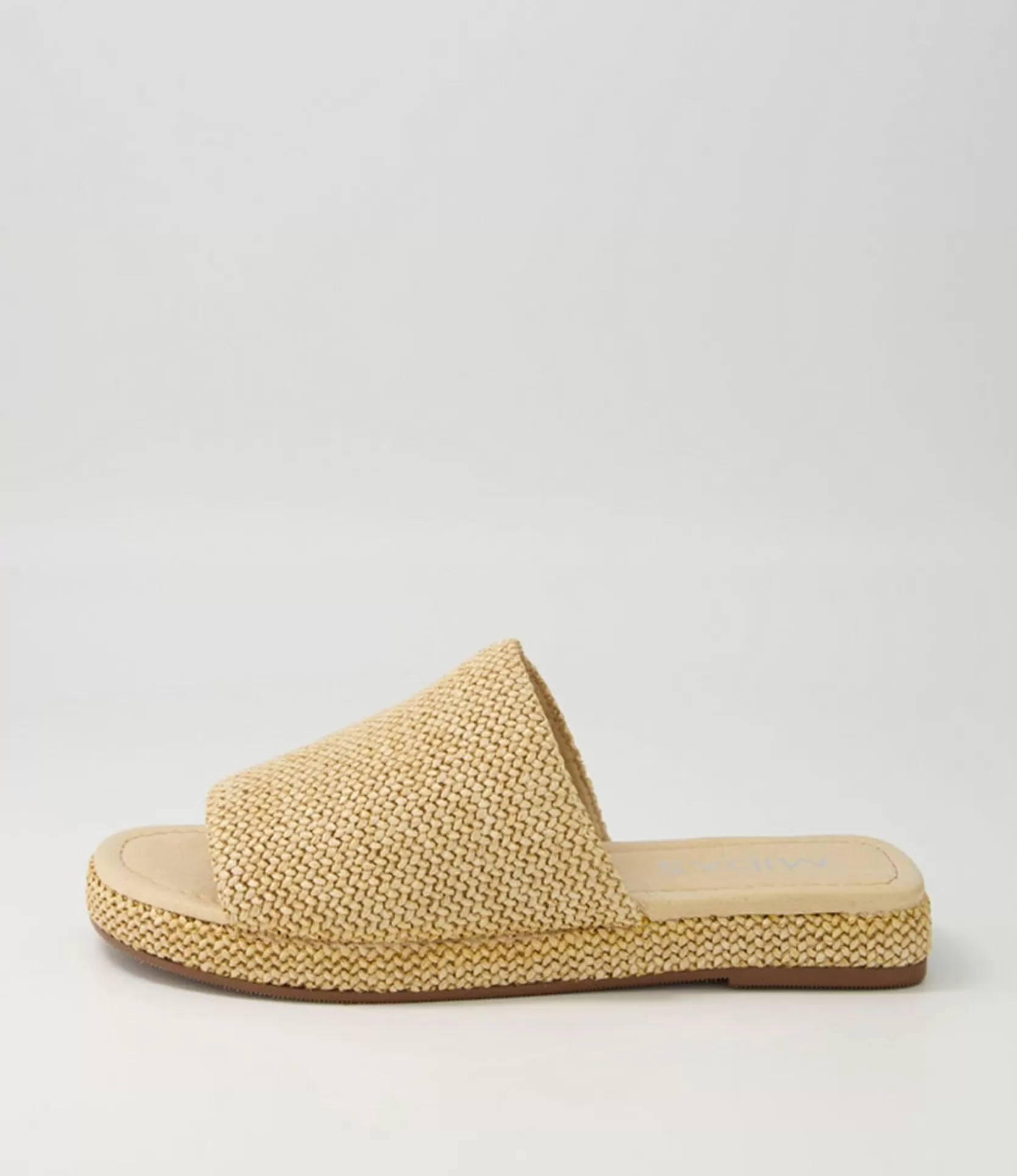 Best Stance Caramel Woven Syn Raffia Slides Women Flats