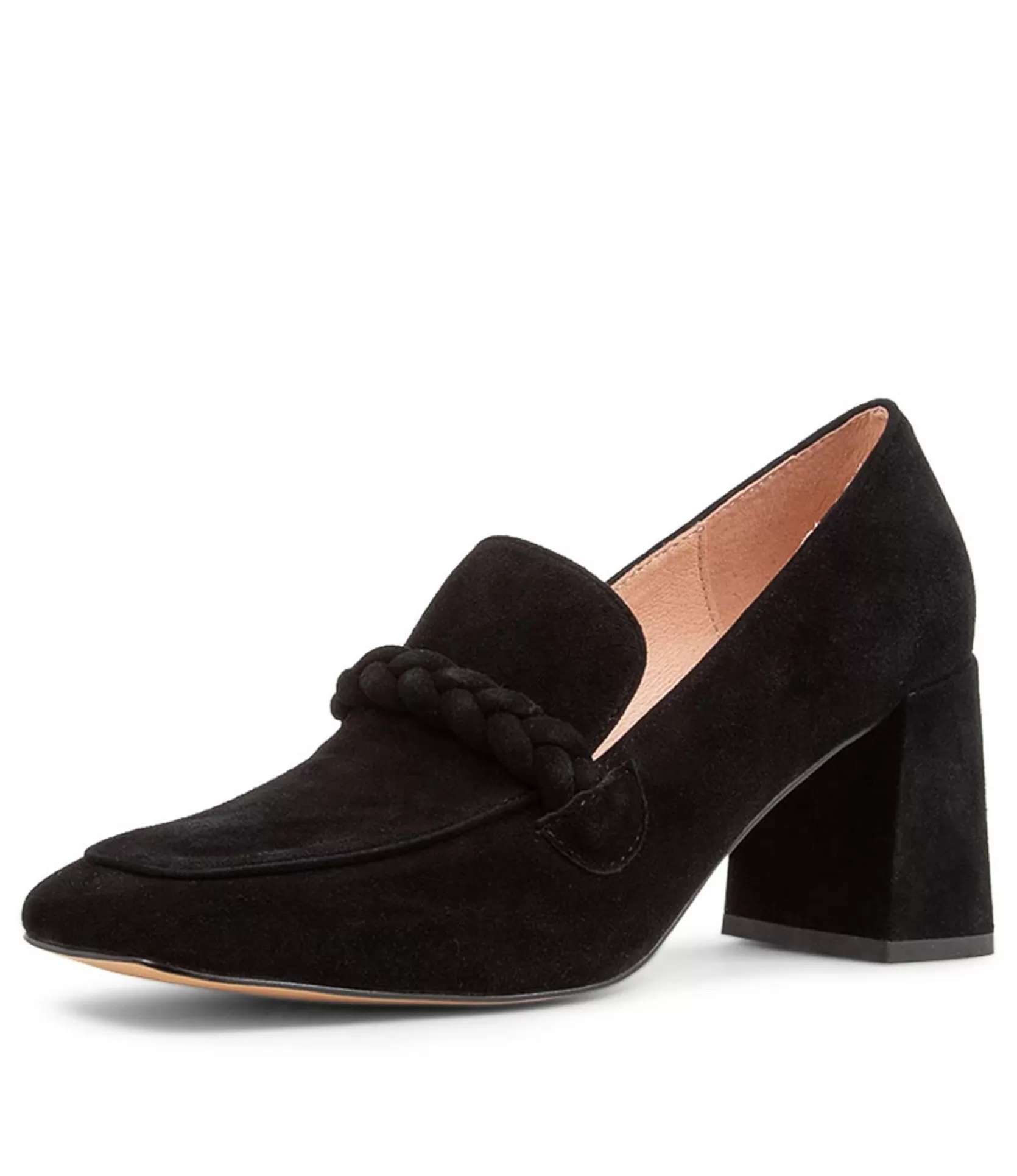 Discount Tarni Black Suede Heels Women Loafers