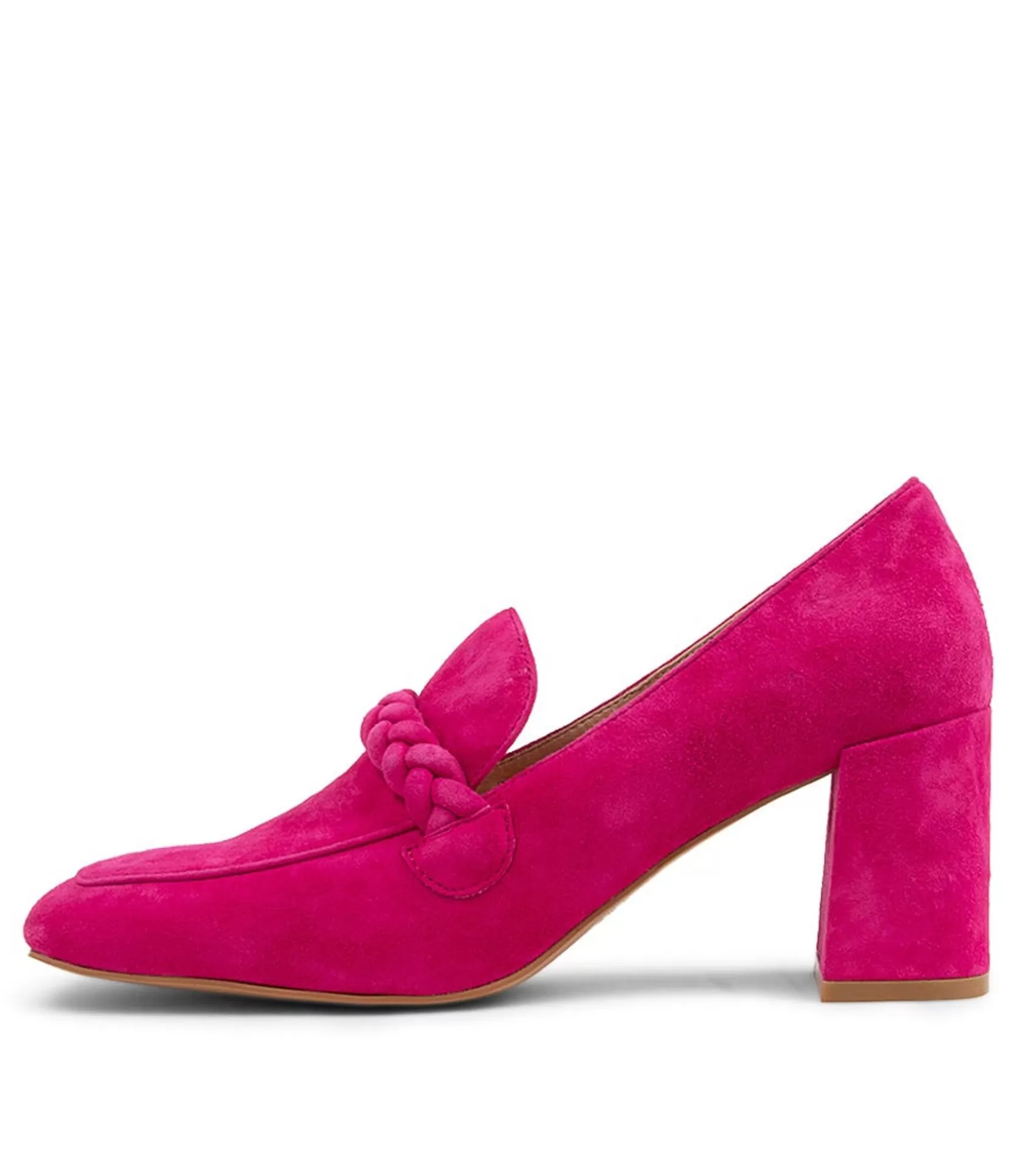 Cheap Tarni Fuchsia Suede Heels Women Loafers