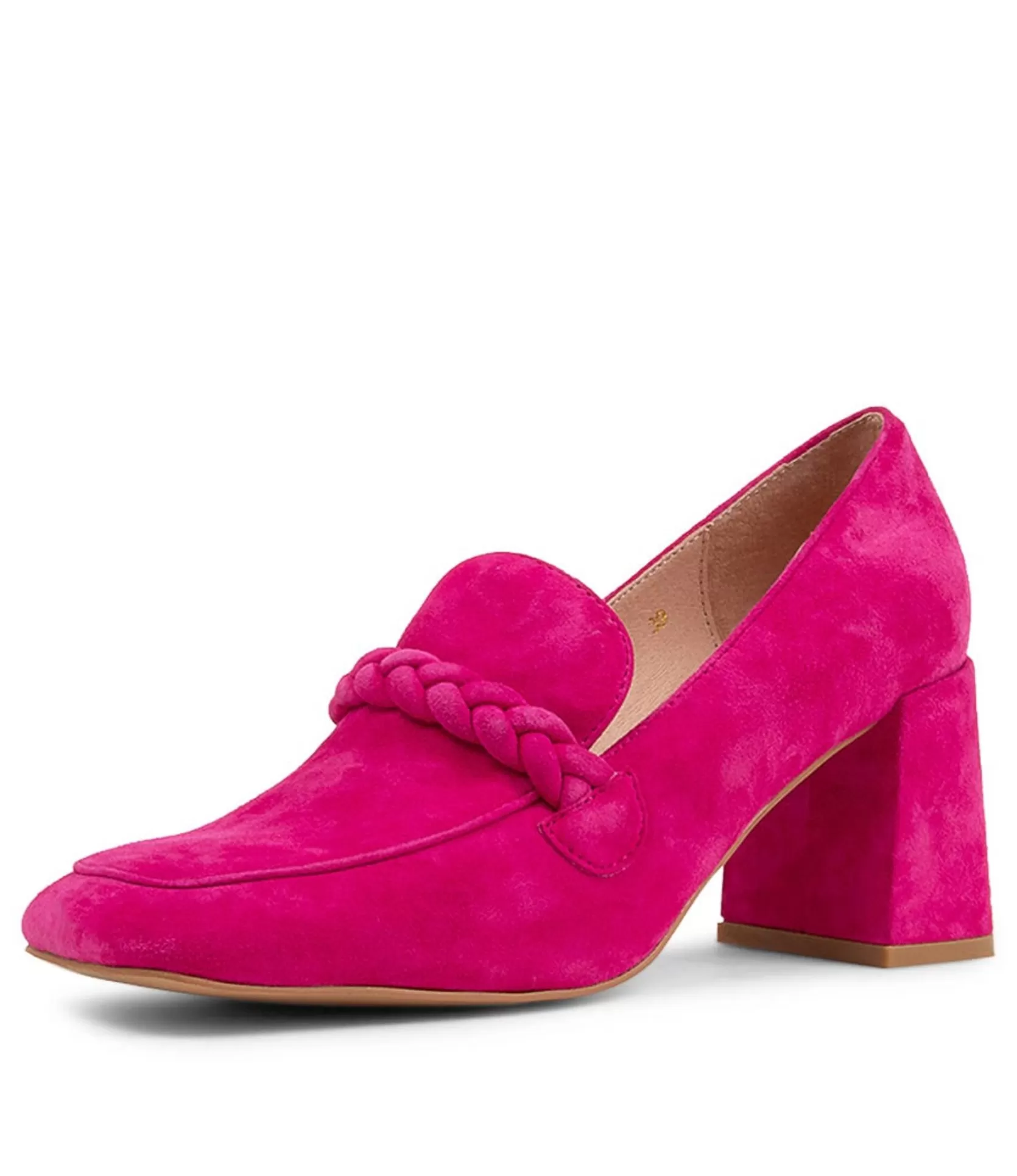 Cheap Tarni Fuchsia Suede Heels Women Loafers