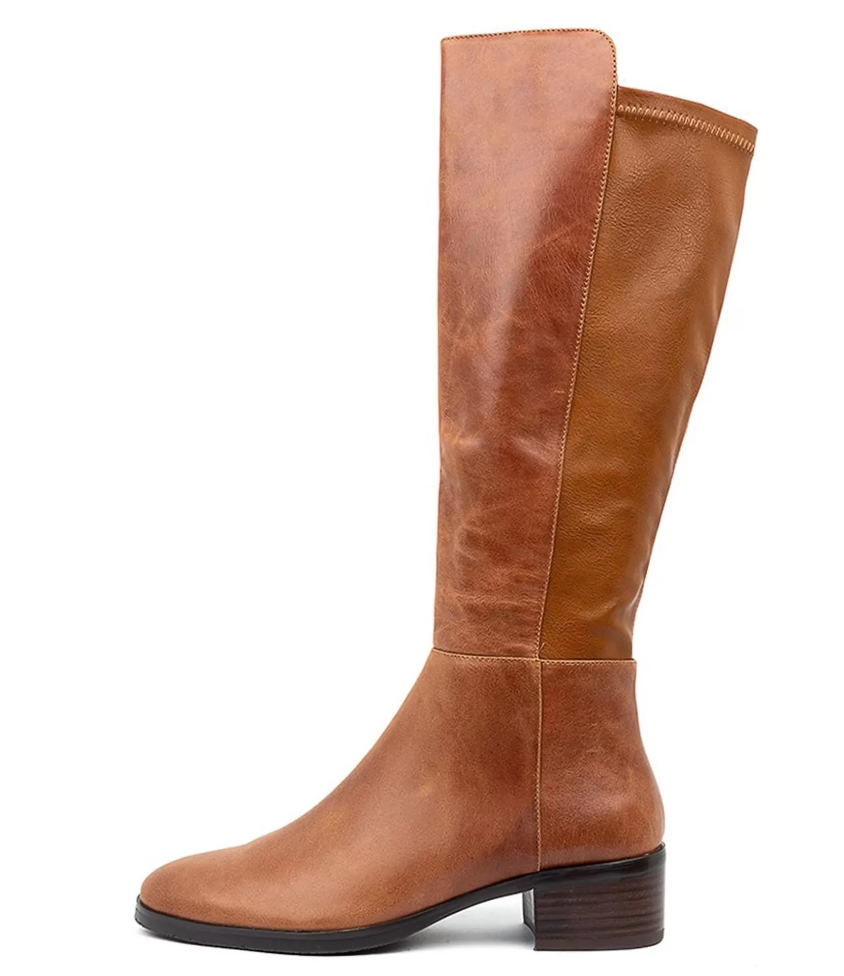 Outlet Tataley Cognac Leather Women Boots