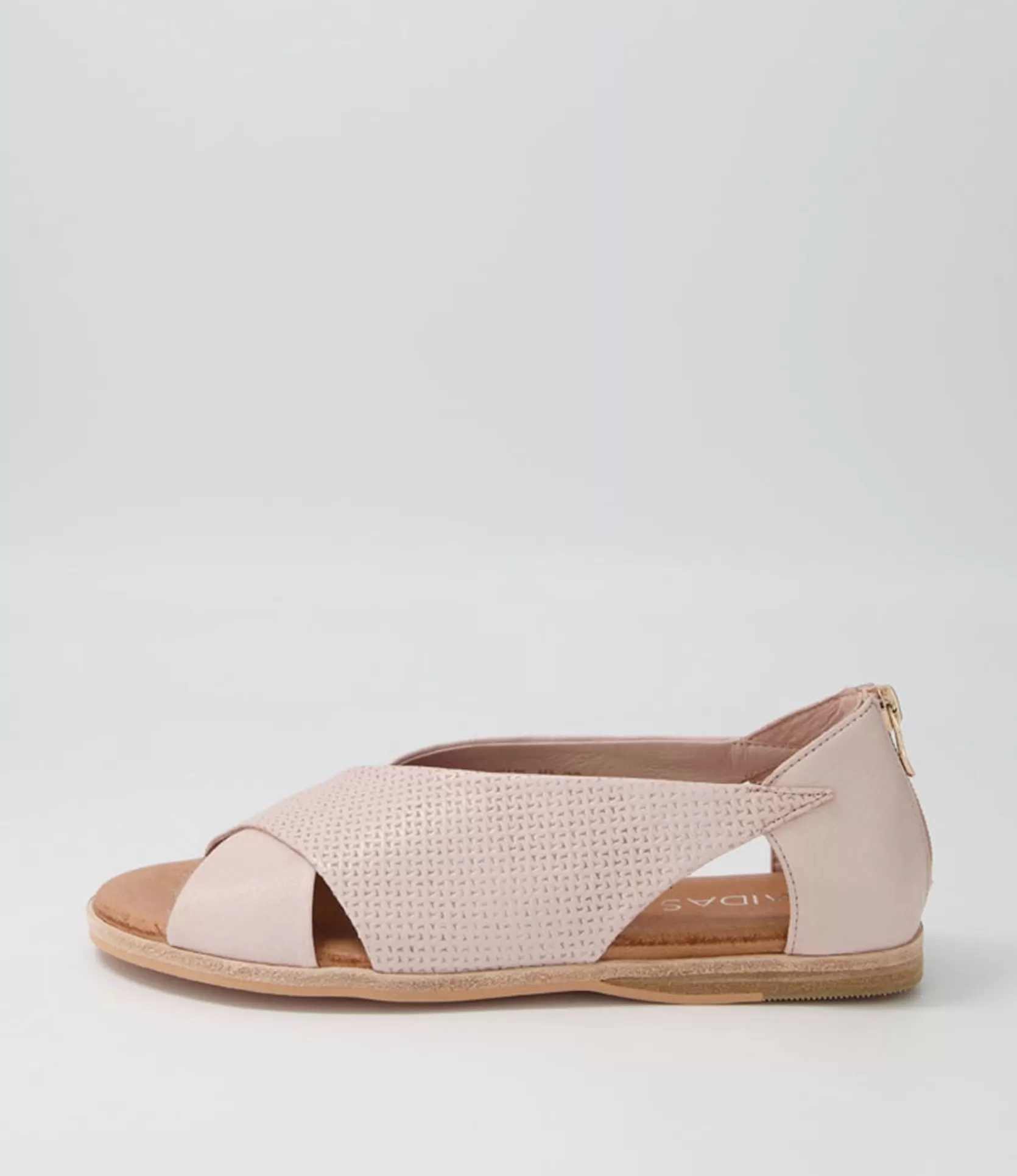 Store Tati Dusty Pink Print Leather Slides Women Flats