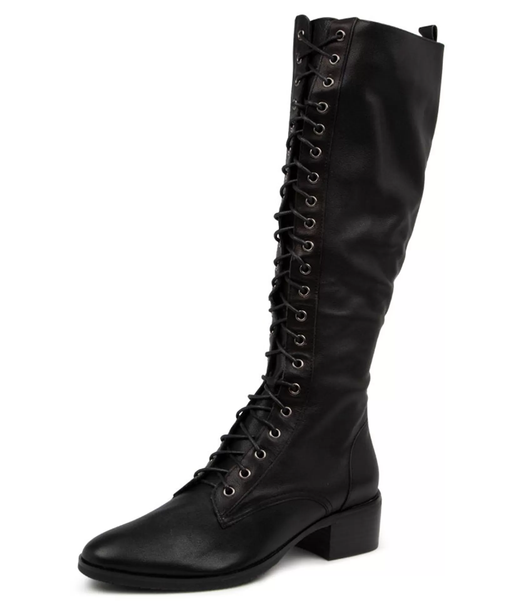 Online Tatum Black Leather Women Boots