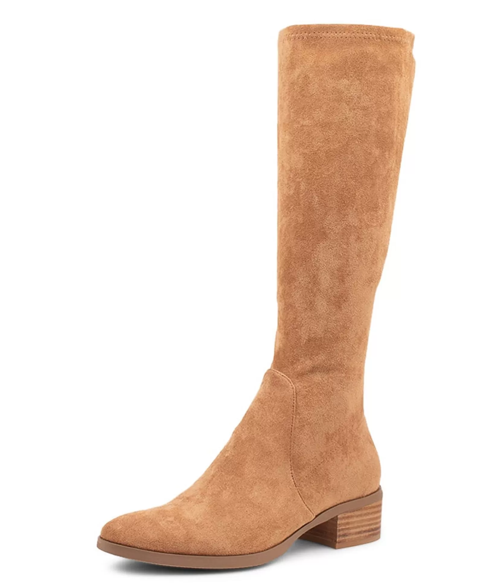 Outlet Tenley Camel Stretch Microsuede Knee High Boots Women Boots