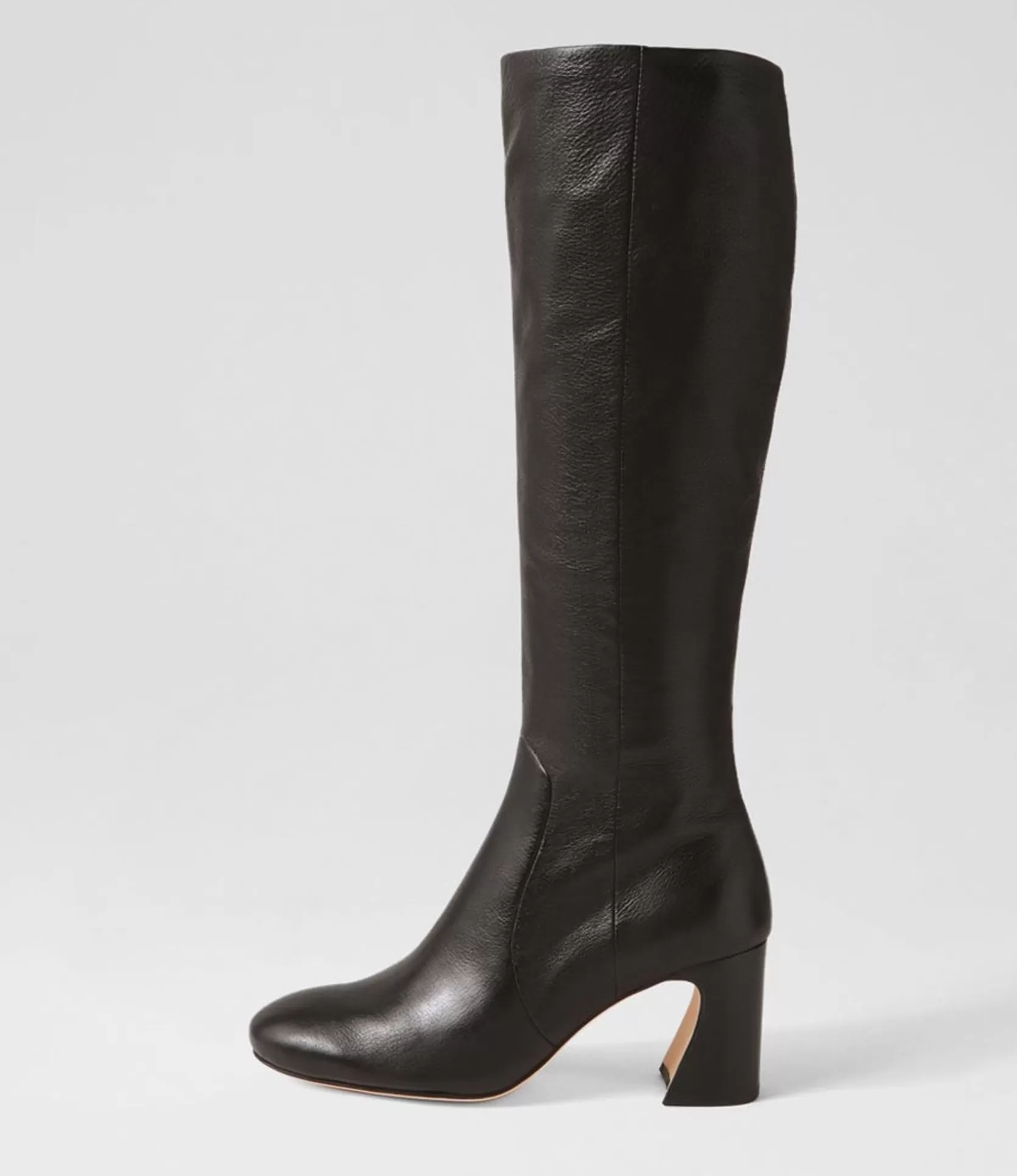 Best Tolene Black Leather Knee High Boots Women Boots