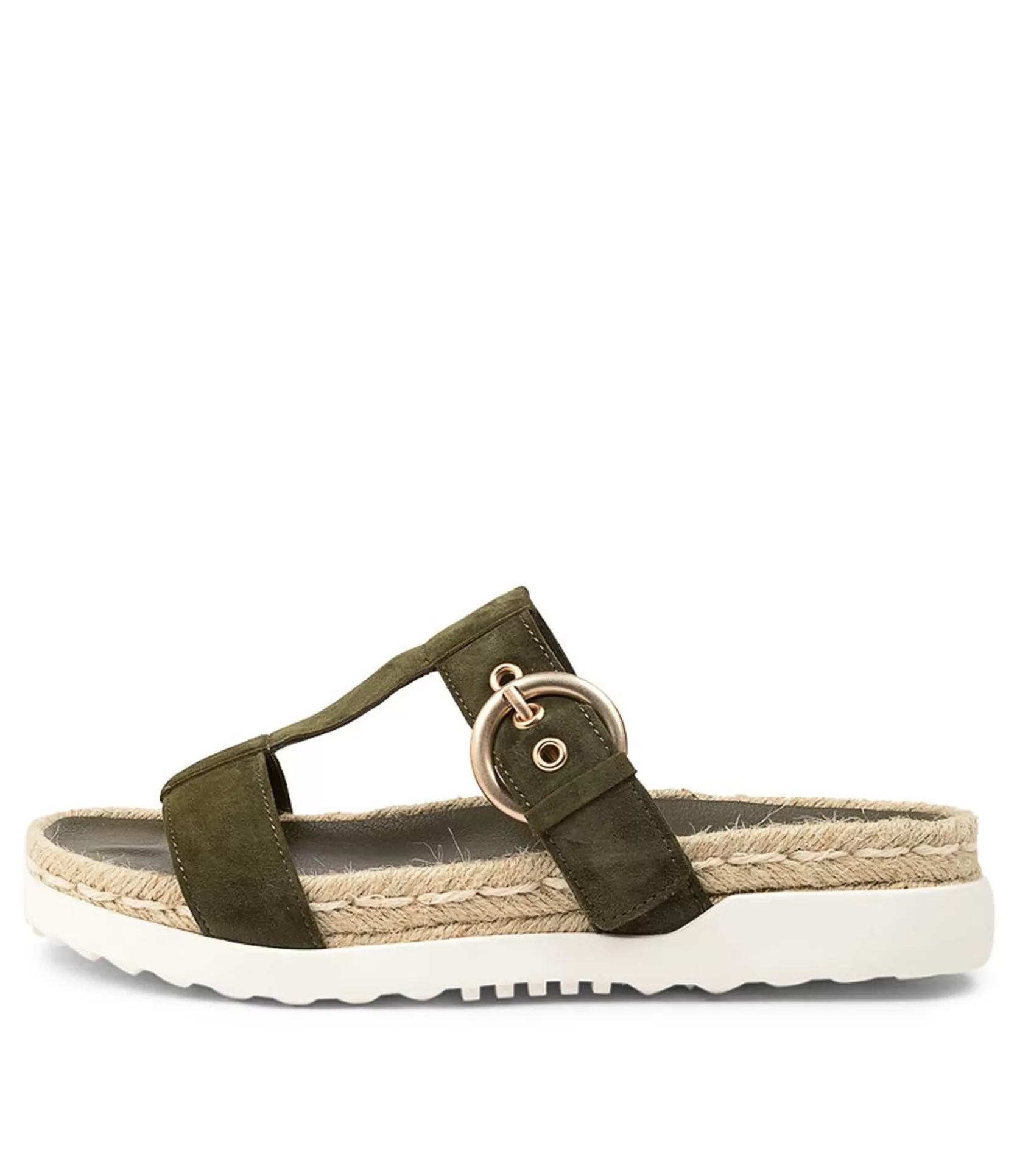 Fashion Trixi Olive Suede Women Sandals