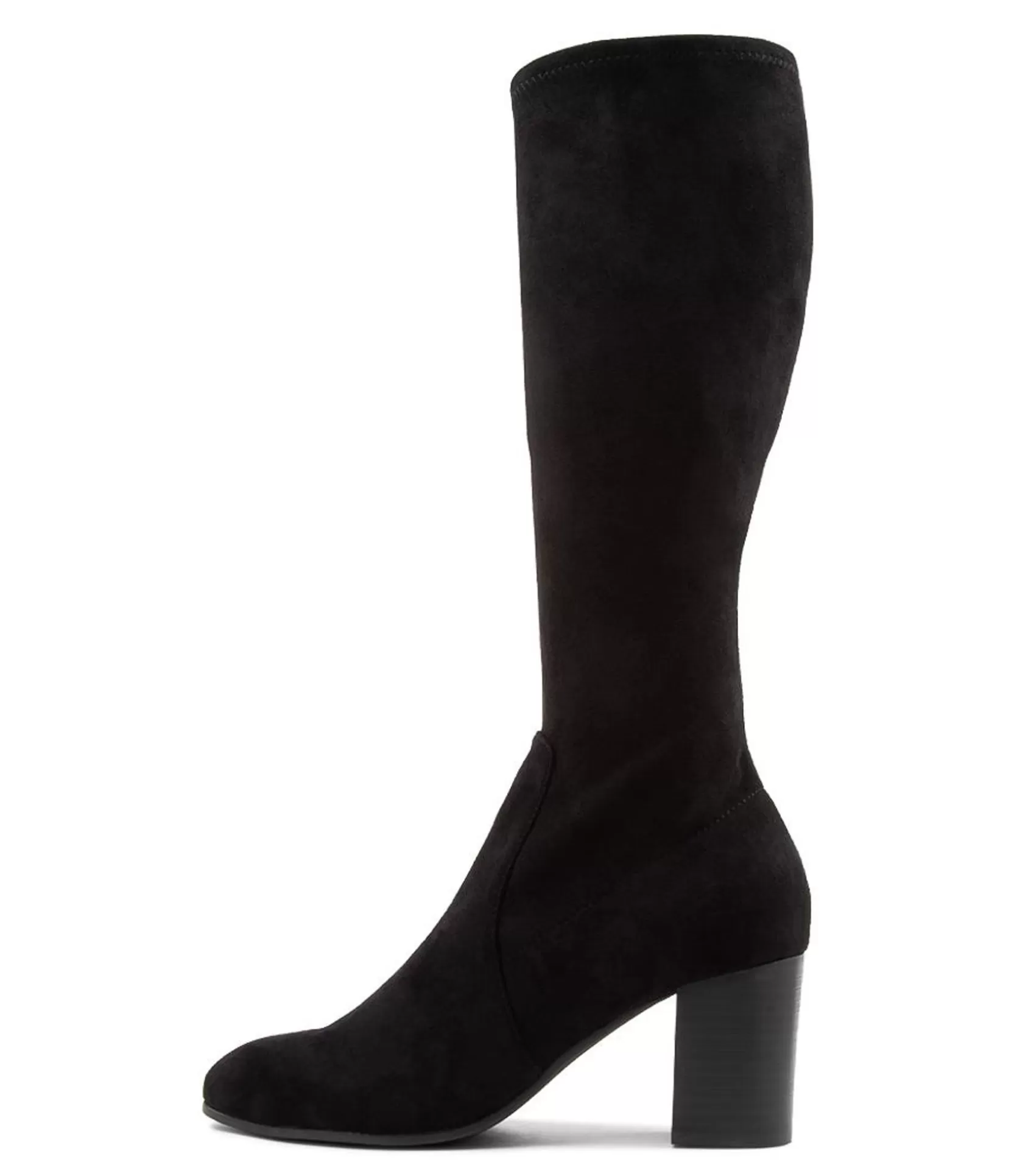 Hot Usher Black Stretch Knee High Boots Bh Women Boots