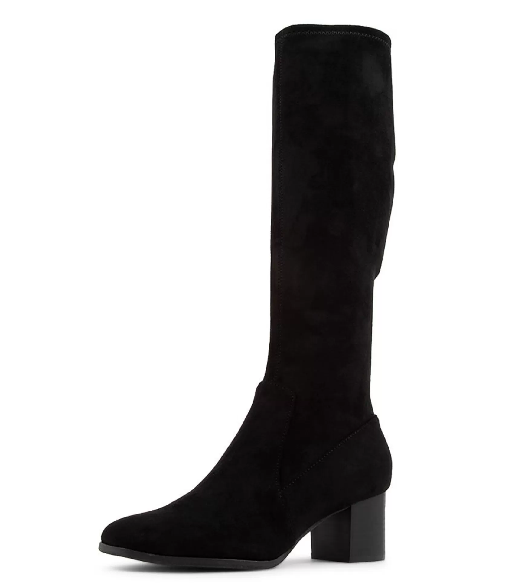 Outlet Varry Black Stretch Microsuede Long Boots Women Boots