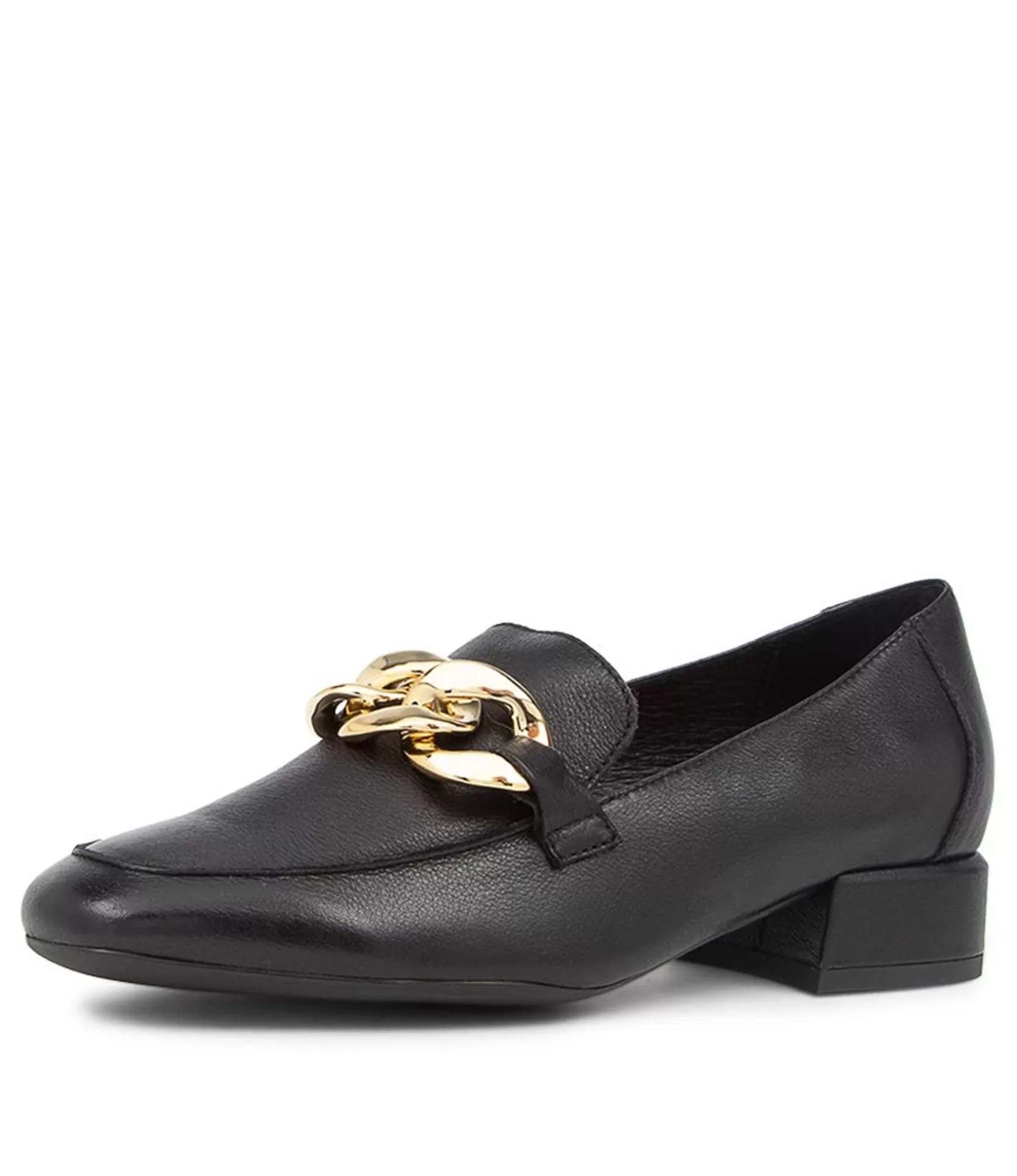 Store Visten Black Leather Loafers Women Loafers