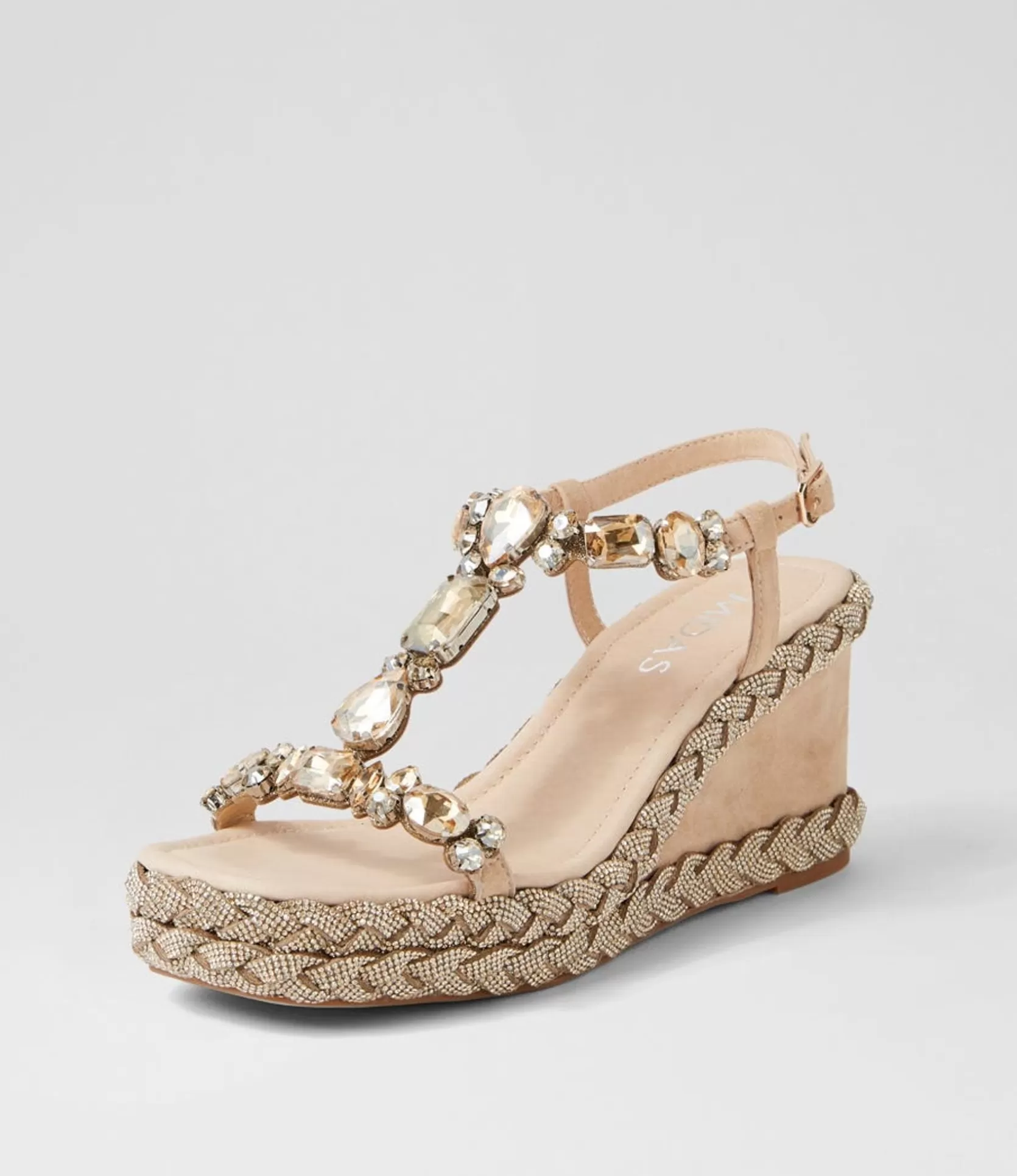 Best Sale Vonto Latte Suede Jewels Sandals Women Heels