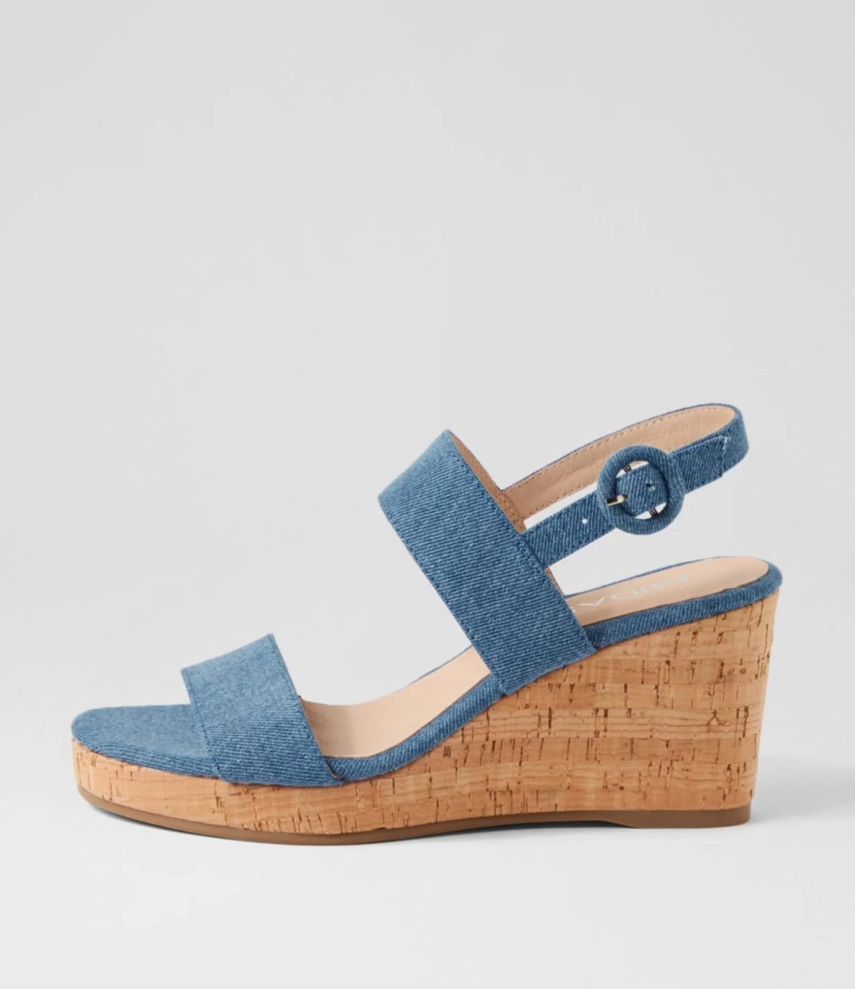 Outlet Walkies Denim Fabric Sandals Women Wedges