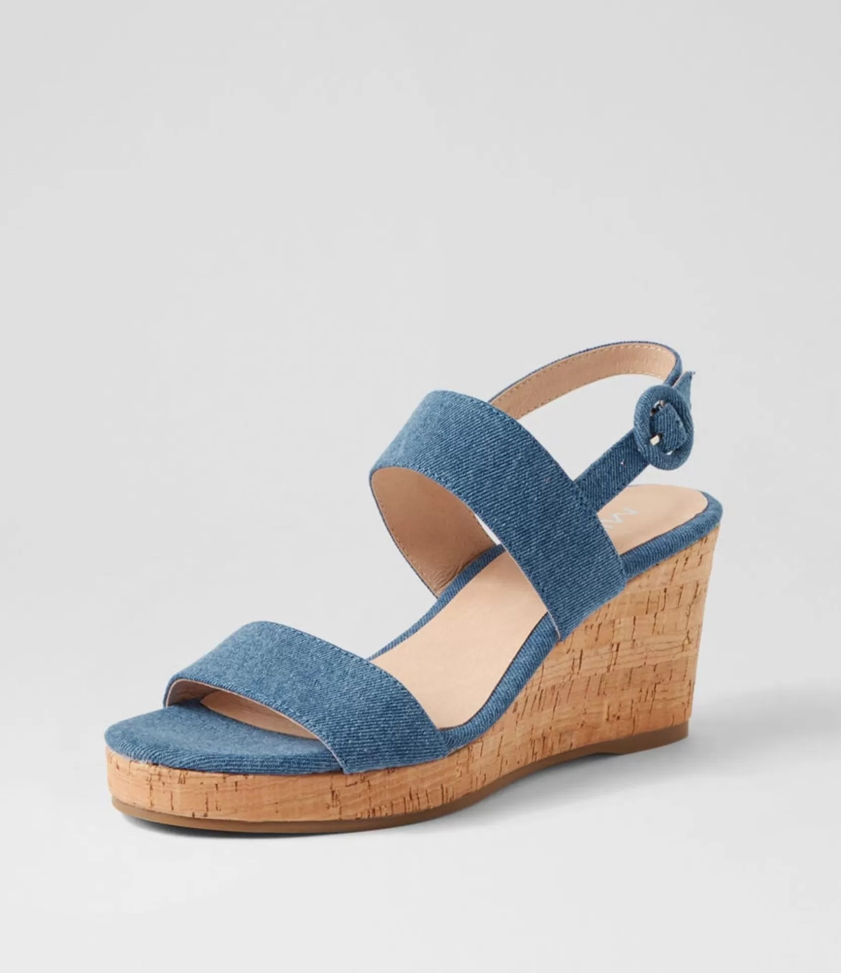 Outlet Walkies Denim Fabric Sandals Women Wedges