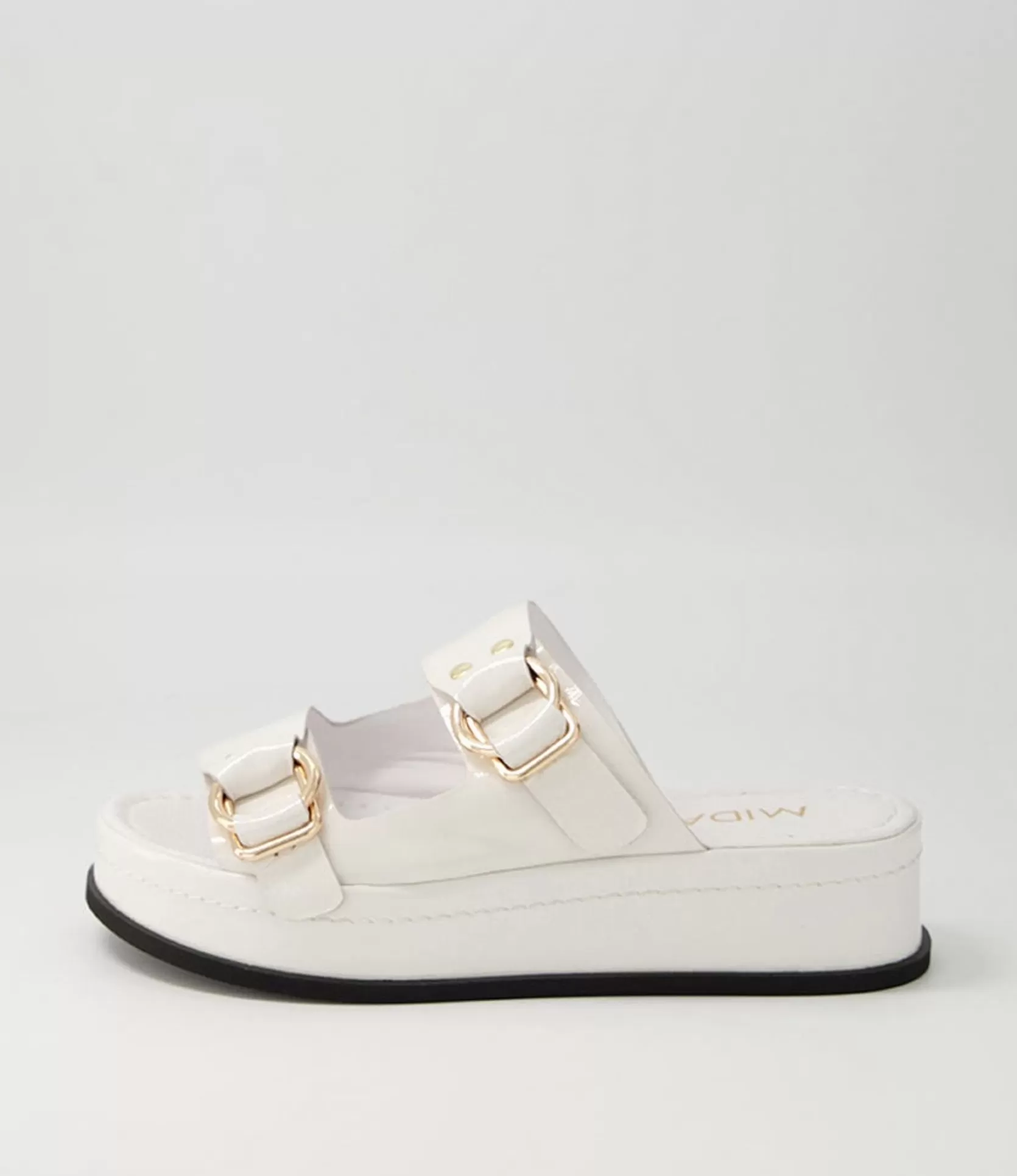 Hot Wandery White Wrinkle Patent Sandals Women Sandals