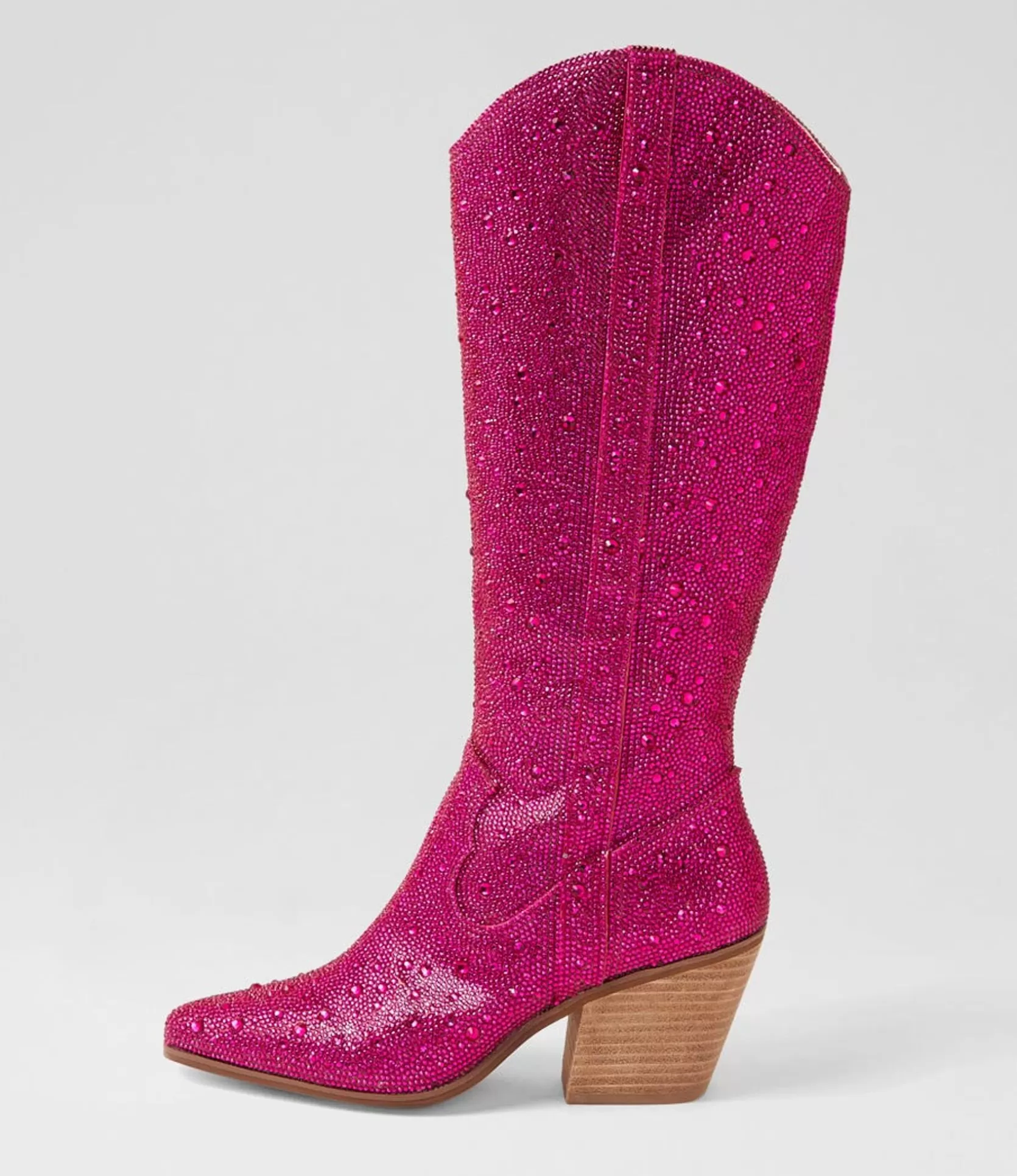 Clearance Westin Fuchsia Jewel Fabric Knee High Boots Women Boots