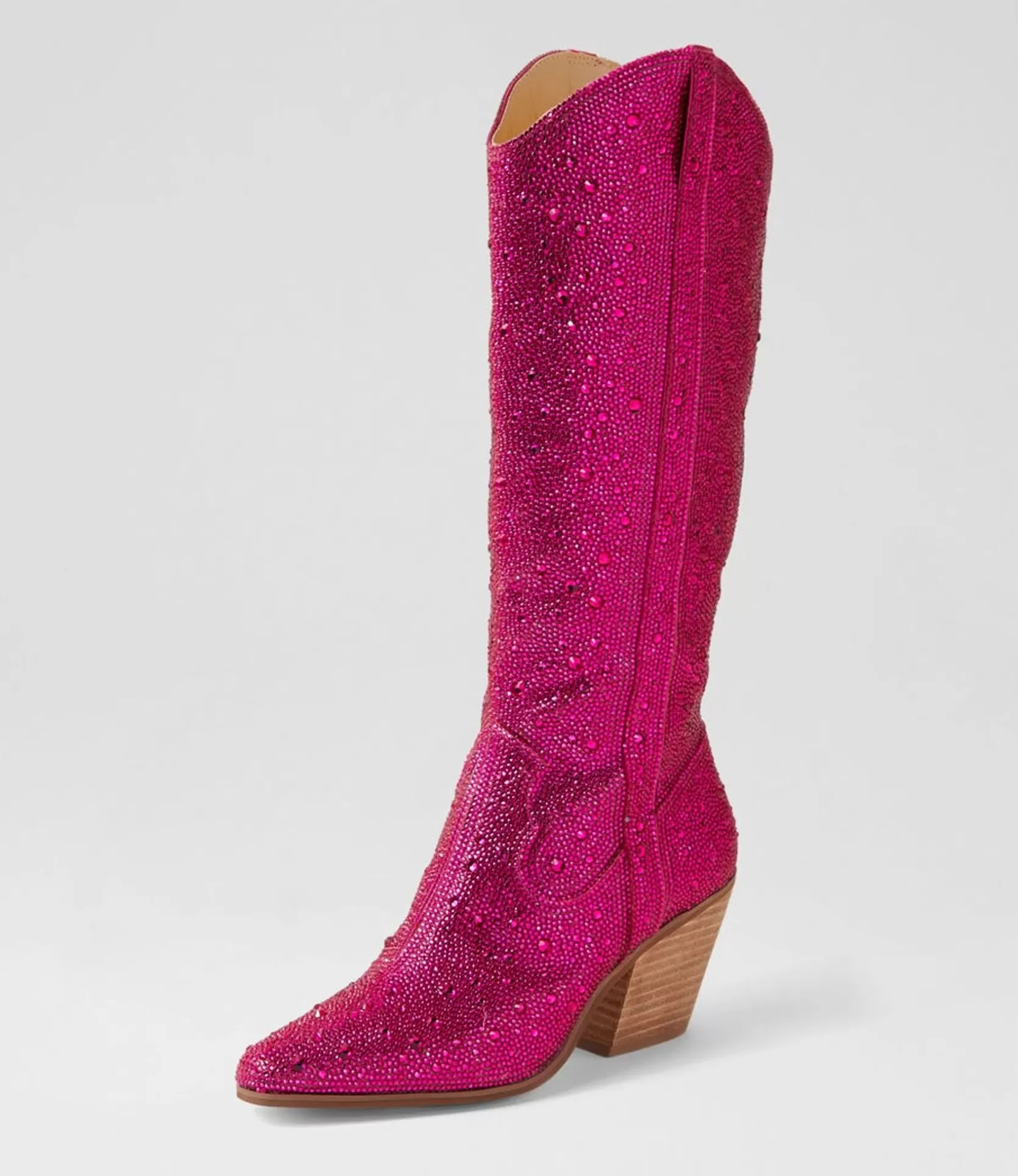 Clearance Westin Fuchsia Jewel Fabric Knee High Boots Women Boots