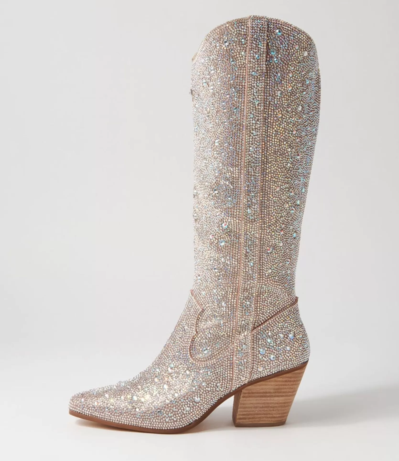 Online Westin Silver Jewel Fabric Knee High Boots Women Boots
