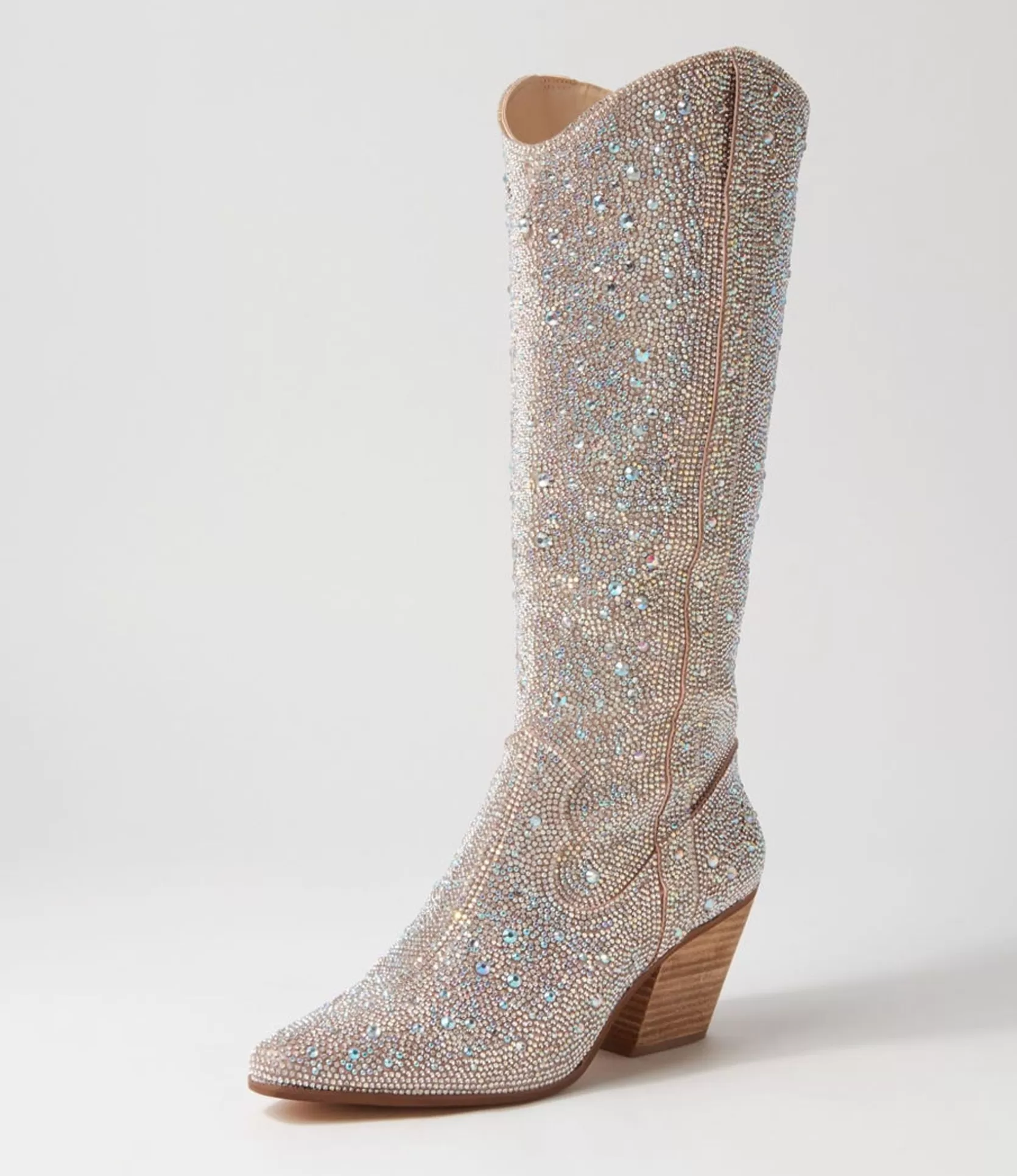 Online Westin Silver Jewel Fabric Knee High Boots Women Boots