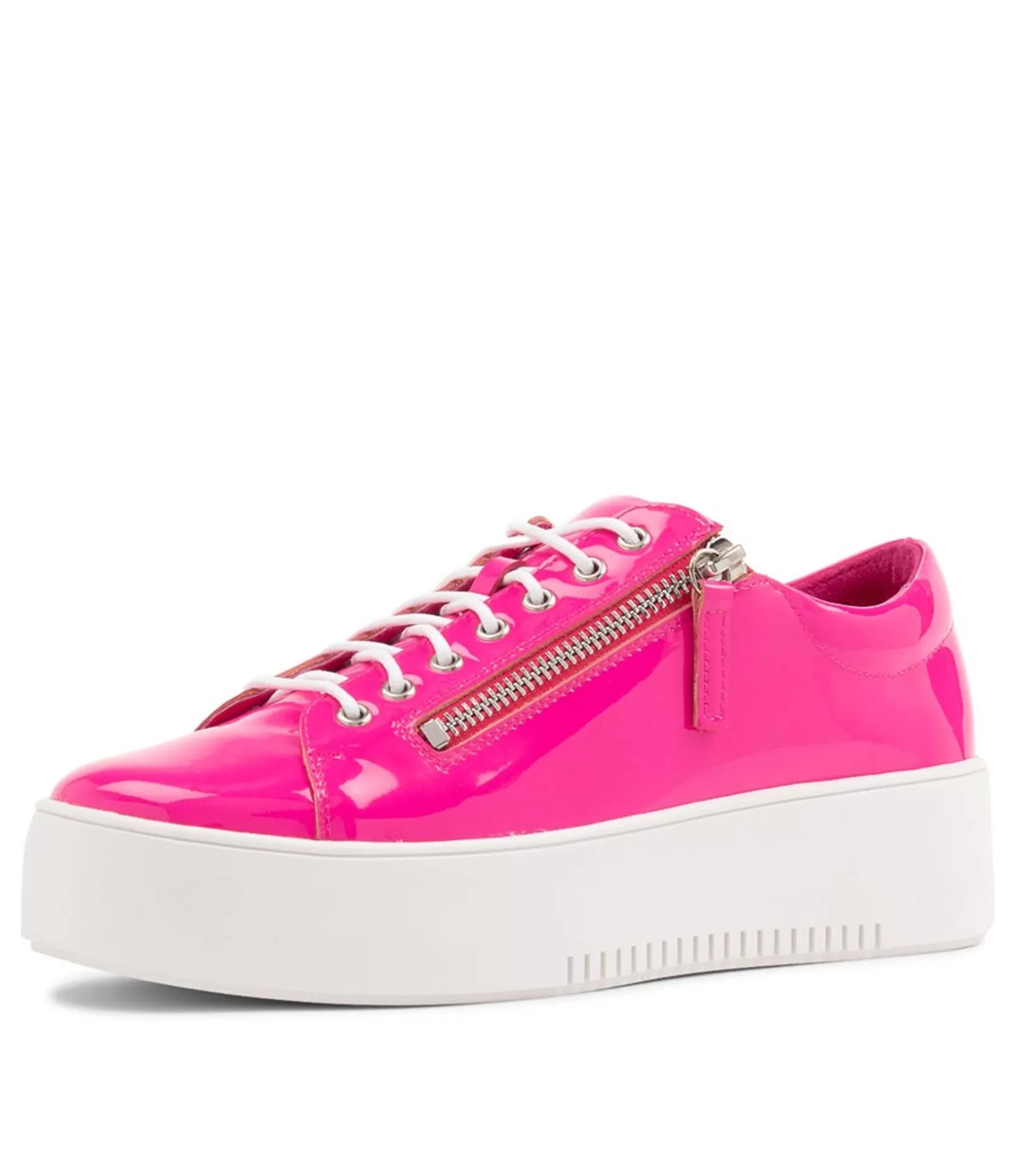 Store Wether Hot Pink Patent Leather Sneakers Ws Women Sneakers